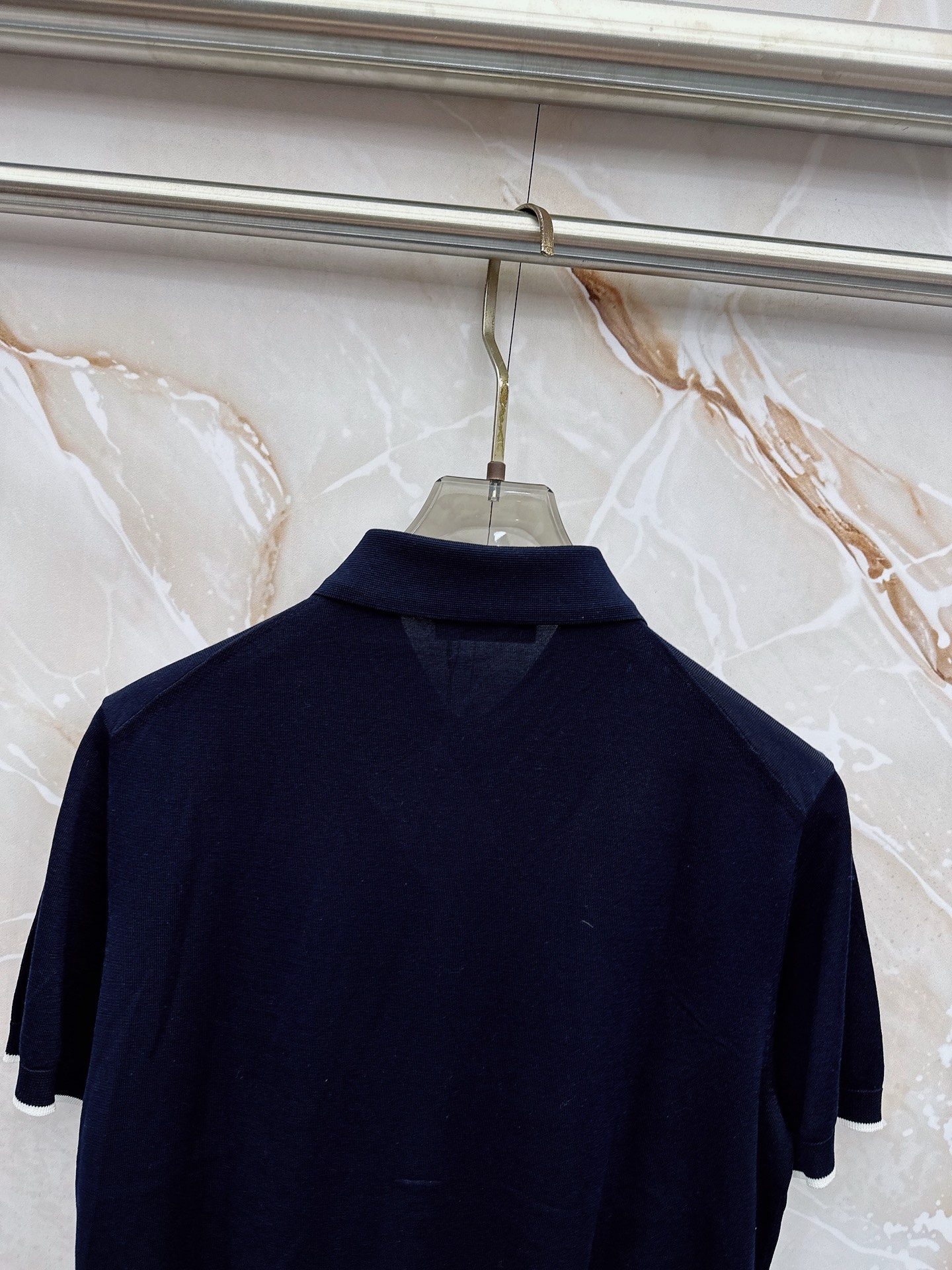 BC 26SS春夏新款桑蚕丝天丝混纺针织翻领短Tee，男士经典徽章刺绣商务休闲针织短袖Polo衫！贸易公