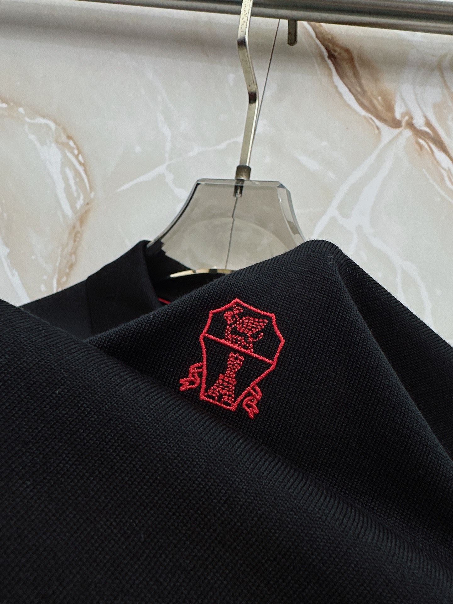 BC 26SS春夏新款桑蚕丝天丝混纺针织翻领短Tee，男士经典徽章刺绣商务休闲针织短袖Polo衫！贸易公