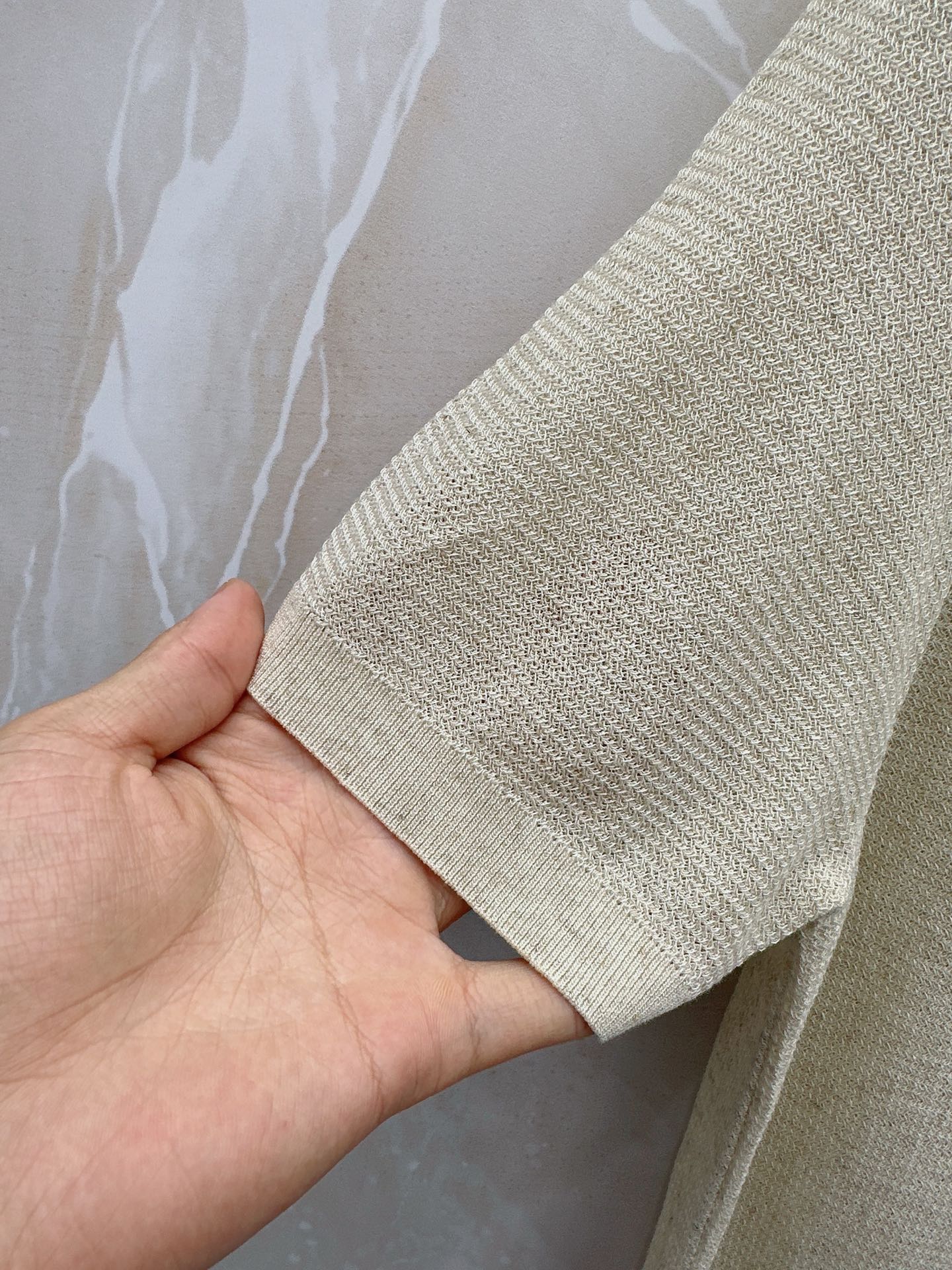 Loro piana春夏新款桑蚕丝天丝混纺针织翻领短Tee，男士经典徽章刺绣商务休闲针织短袖Polo衫！