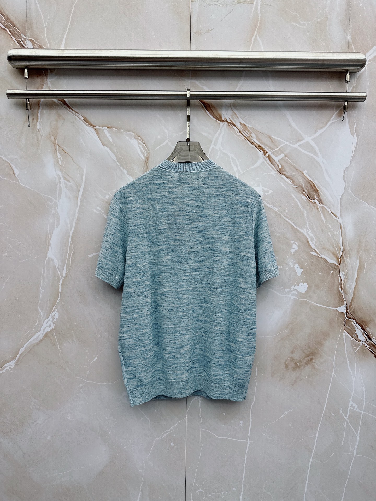 Loro Piana 诺悠翩雅 2026新款男士高端简约翻领针织条纹短袖T恤衫，香港洋行渠道货，纯正血统