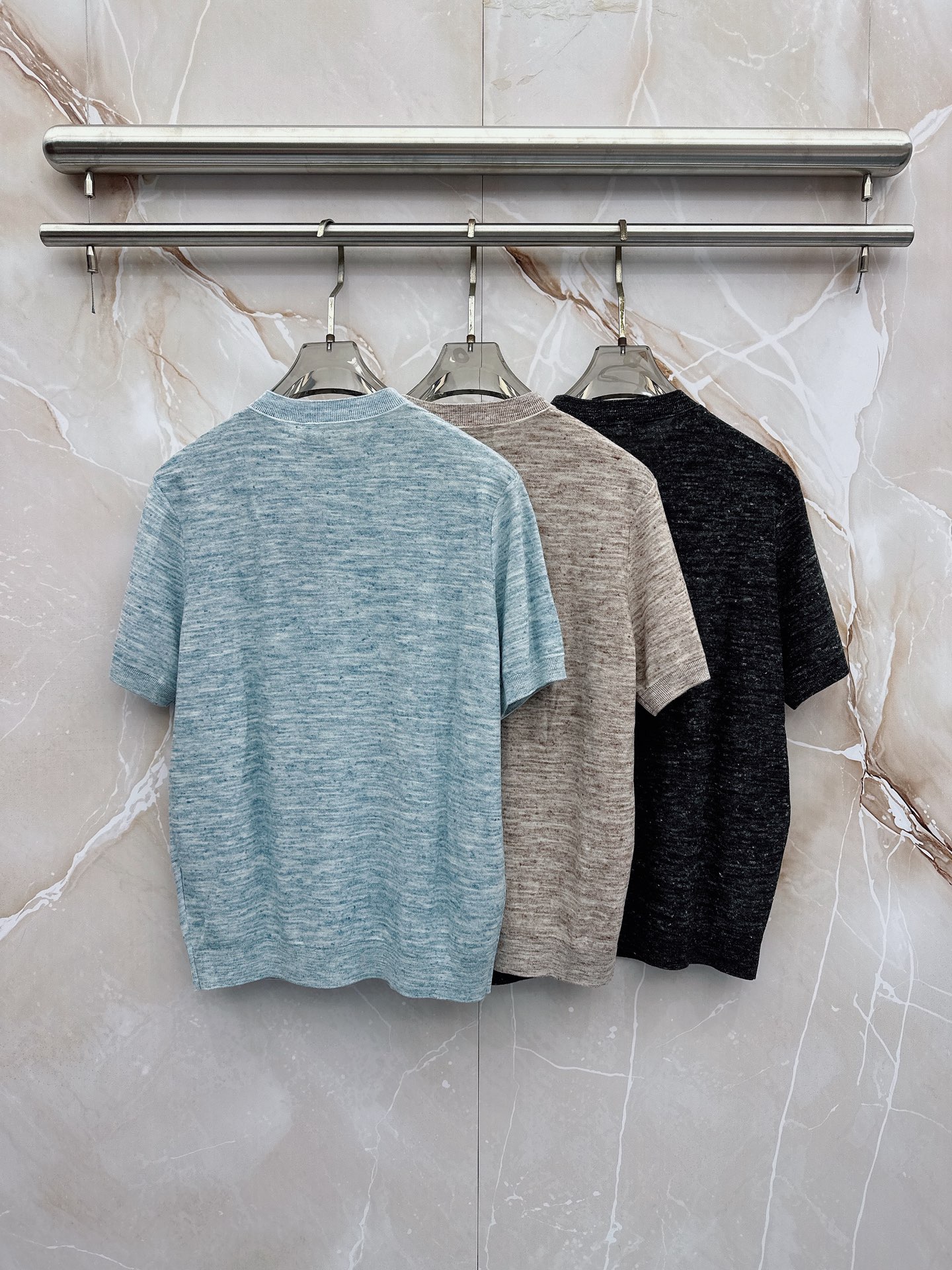 Loro Piana 诺悠翩雅 2026新款男士高端简约翻领针织条纹短袖T恤衫，香港洋行渠道货，纯正血统