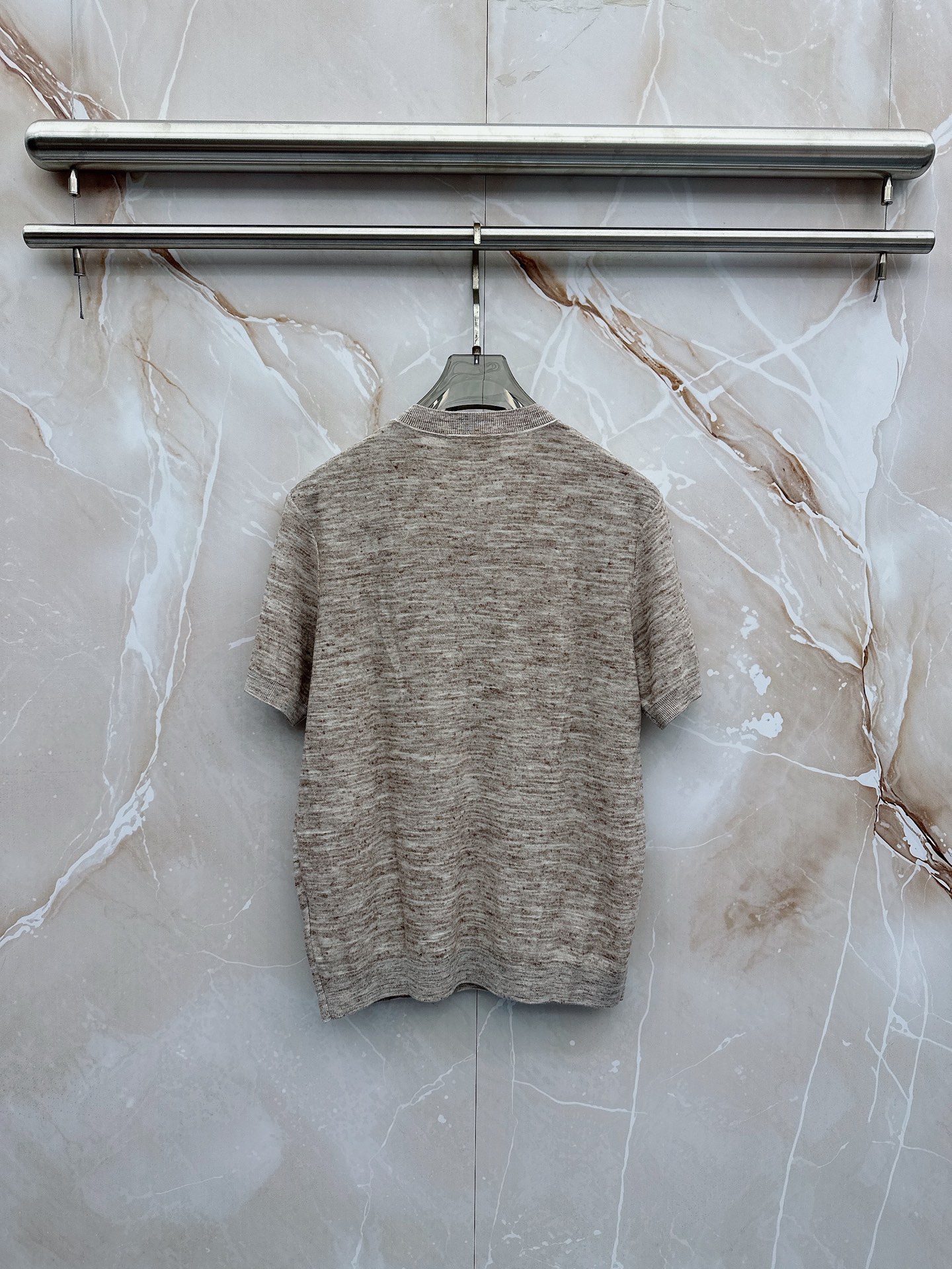 Loro Piana 诺悠翩雅 2026新款男士高端简约翻领针织条纹短袖T恤衫，香港洋行渠道货，纯正血统