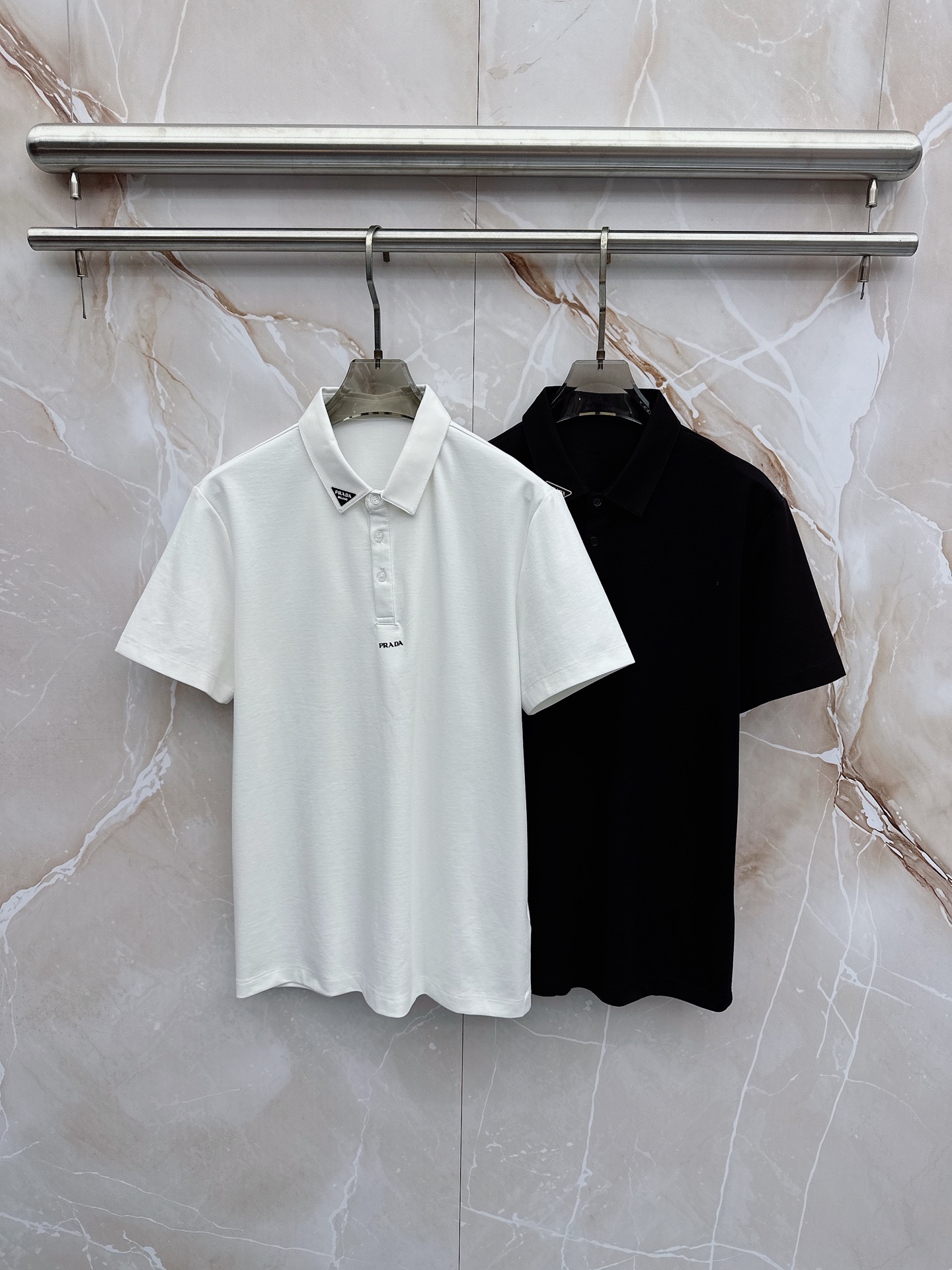 普拉达  2026ss夏季新品，男士免烫抗速干商务短袖POLO衫，贸易公司渠道稀出，领先GW发售！夏季秀