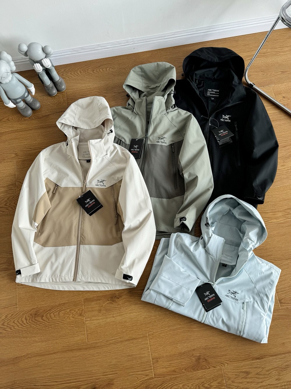 Arcteryx Kleidung Mäntel & Jacken Schwarz Grün Khaki Spleißen Unisex Weben Frühlingskollektion Oberteil mit Kapuze