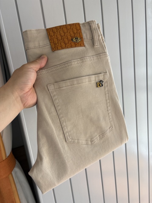 Dior Men's Beige Corduroy Jeans with Logo Embroidery - Stylish and Comfortable 1 Dior Men's Beige Corduroy Jeans with Logo Embroidery - Stylish and Comfortable