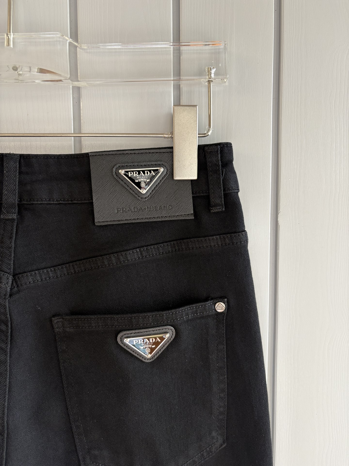 Prada Black Denim Jeans with Embroidered Logo Detail, Sizes 28-38 10 i1749351436305 4447 0 8