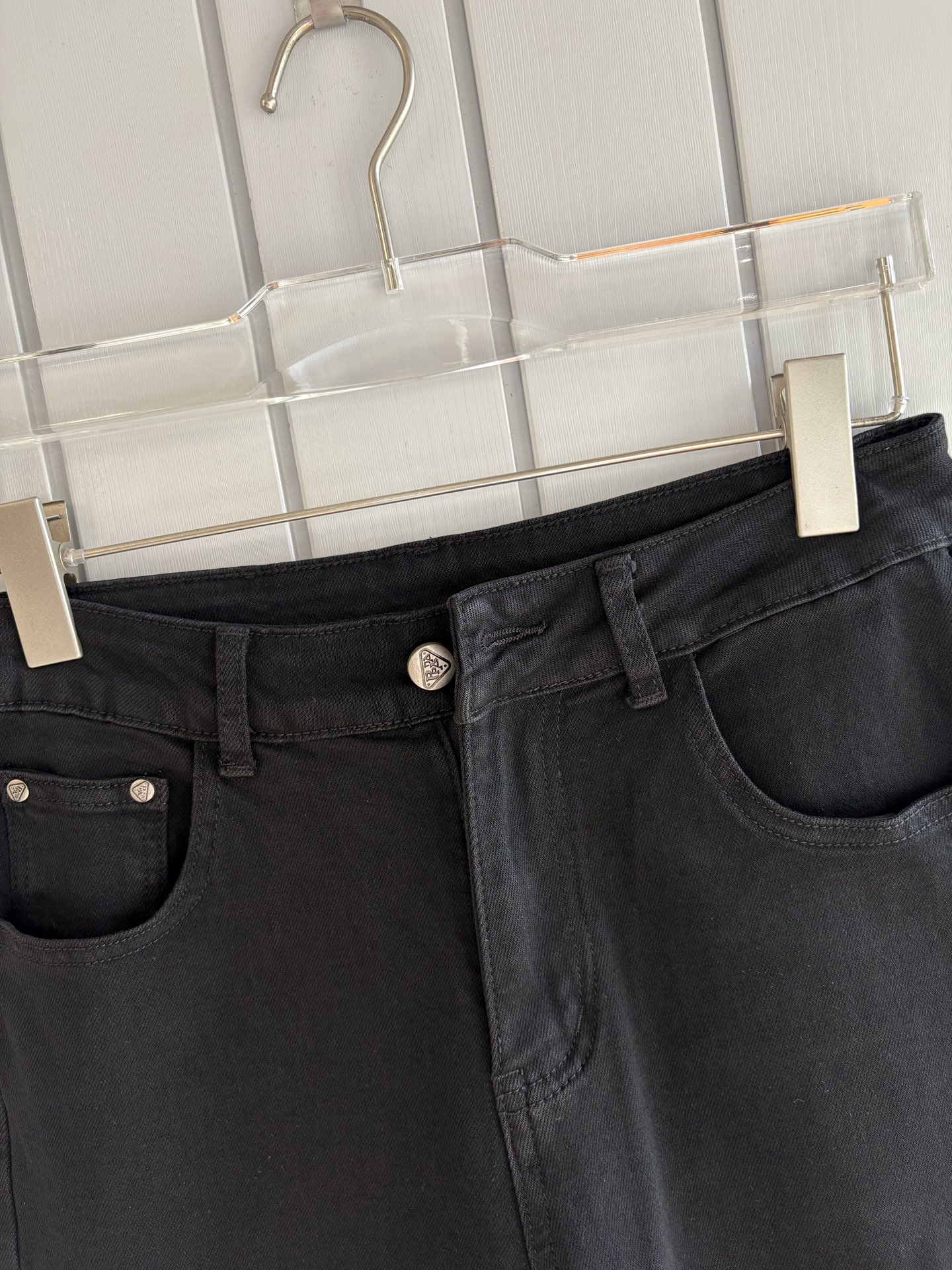 Prada Black Denim Jeans with Embroidered Logo Detail, Sizes 28-38 7 i1749351438003 8680 0 5