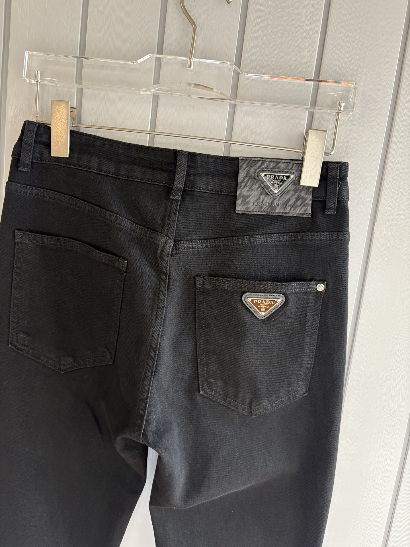 Prada Black Denim Jeans with Embroidered Logo Detail, Sizes 28-38 9 i1749351438010 5168 0 7