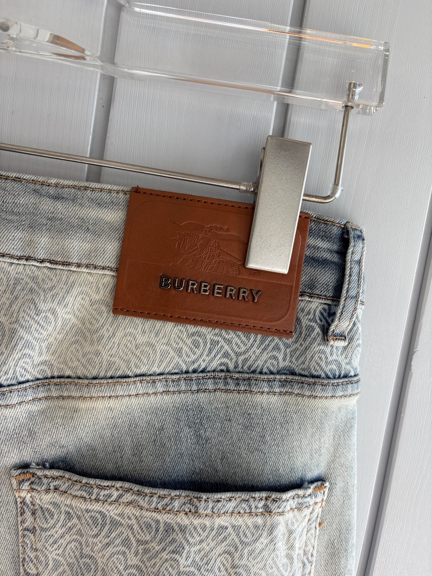 Burberry Men's Light Wash Embroidered Logo Jeans 10 i1749351580208 2083 0 8