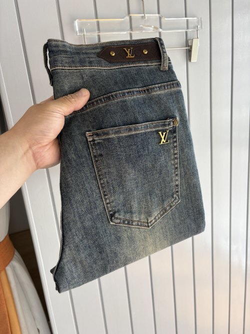 Luxury Denim Jeans with Designer Logo | Premium Wash & Embroidery Details