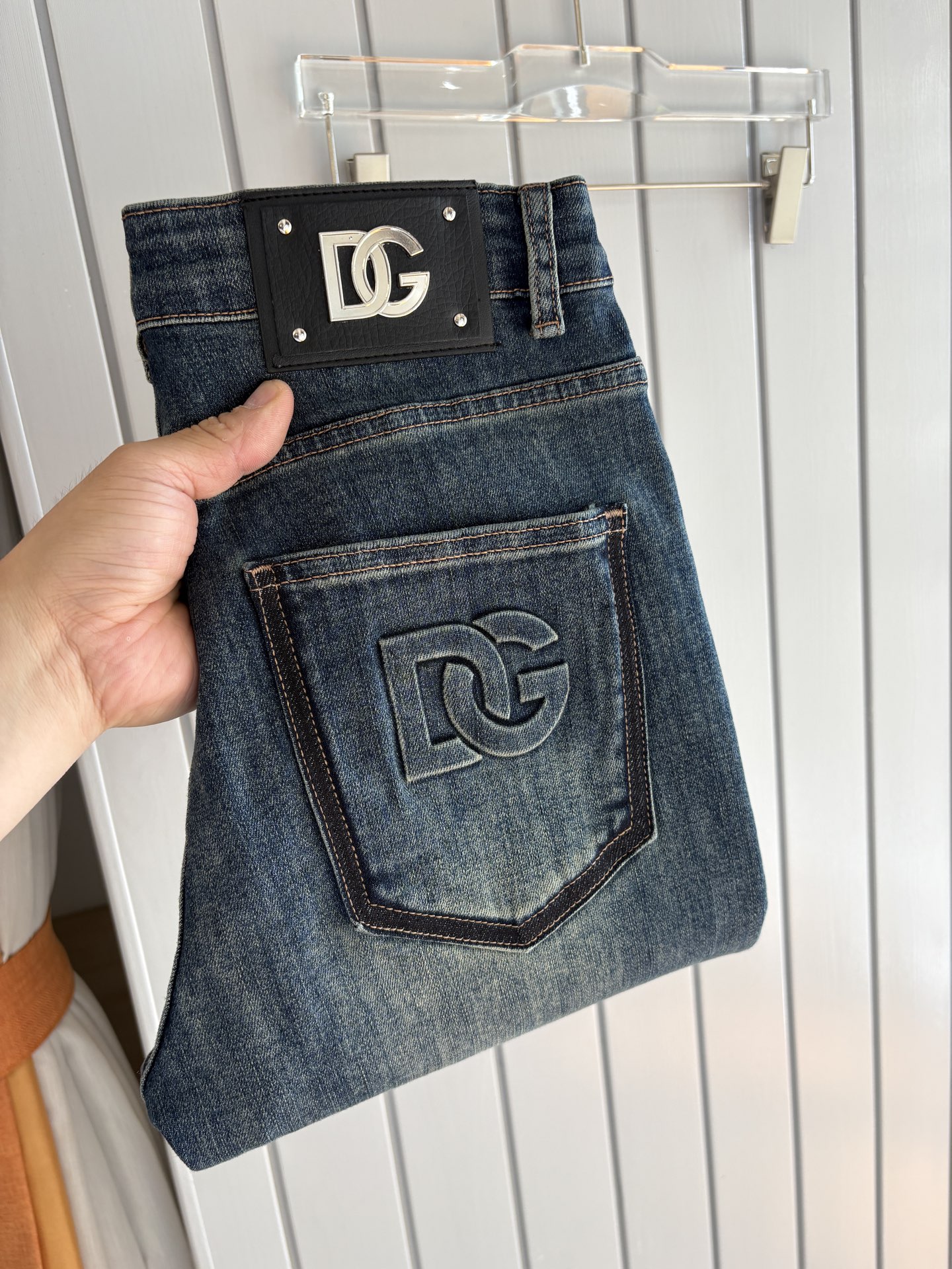Dolce & Gabbana Distressed Denim Jeans with Embroidered Logo, Sizes 28-38 2 i1749352213371 6337 0 0