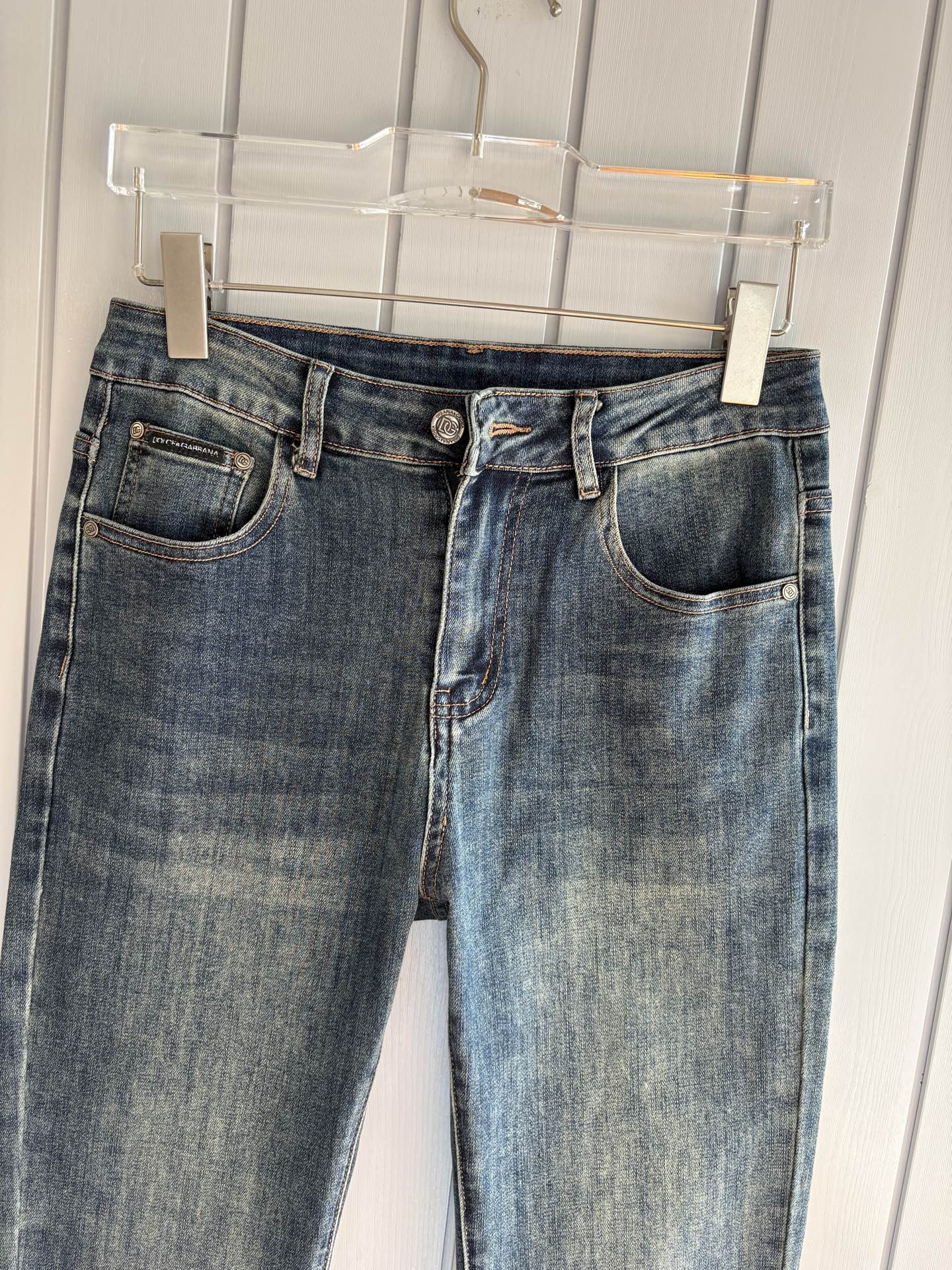 Dolce & Gabbana Distressed Denim Jeans with Embroidered Logo, Sizes 28-38 6 i1749352227458 4326 0 4