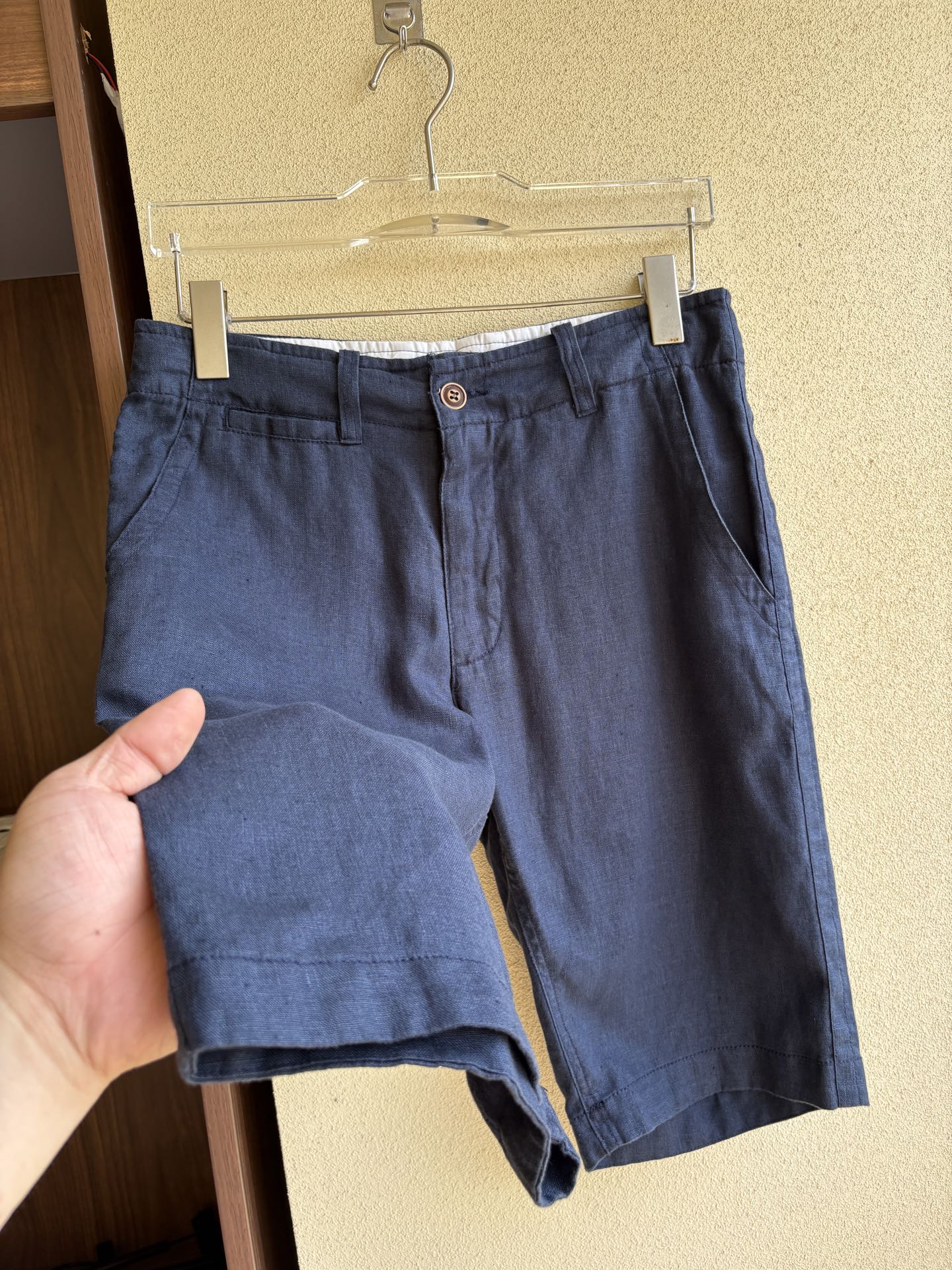 Z家2025春夏刺绣标识100 ％全麻时尚休闲裤 裤子无节制的创造动感兼具吸引力🧲,完美着装让时尚商务休