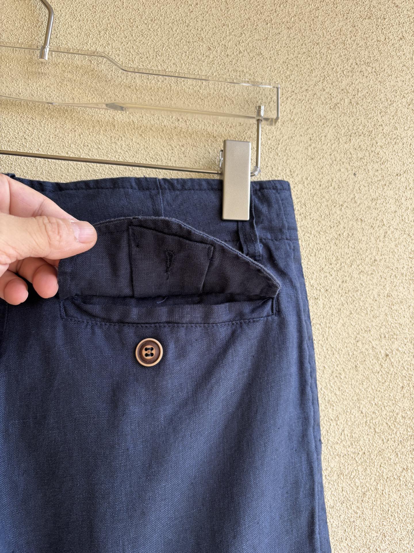 Z家2025春夏刺绣标识100 ％全麻时尚休闲裤 裤子无节制的创造动感兼具吸引力🧲,完美着装让时尚商务休