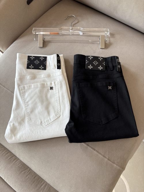 Louis Vuitton Straight Leg Jeans With Embroidered Logo - Spring/Summer Collection 1 Louis Vuitton Straight Leg Jeans With Embroidered Logo - Spring/Summer Collection