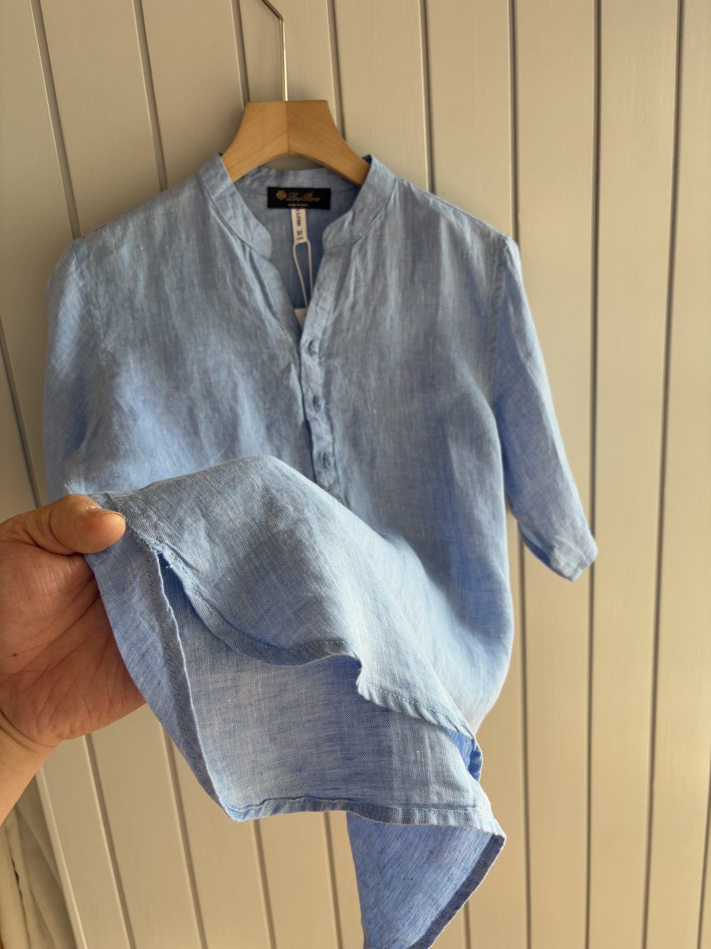 lP🆕20%亚麻男士短袖，男装界的天花板，这款翻领麻料衫短袖精准到每一针的细腻工艺，完全区别于普通面料裁