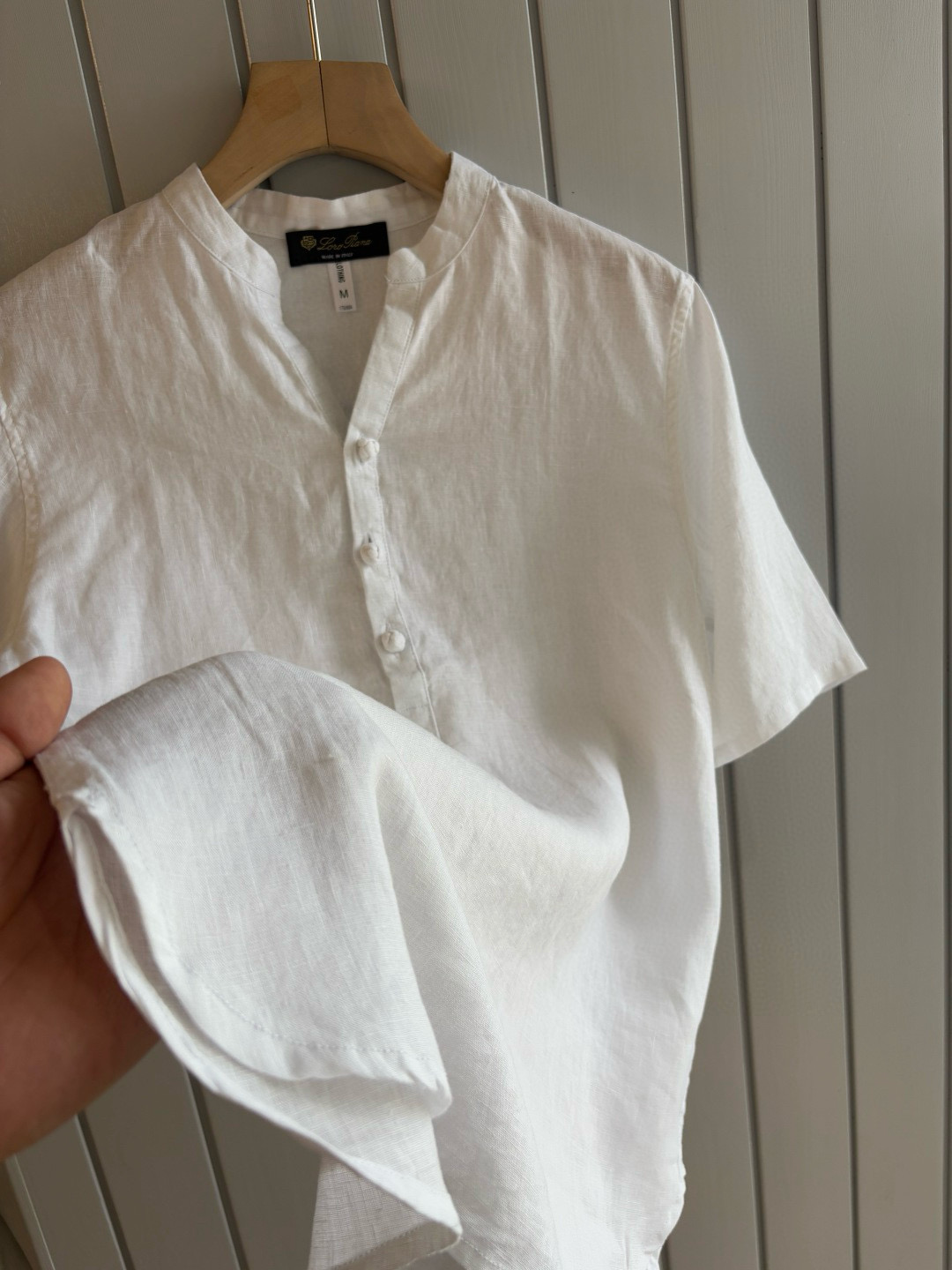 lP🆕20%亚麻男士短袖，男装界的天花板，这款翻领麻料衫短袖精准到每一针的细腻工艺，完全区别于普通面料裁