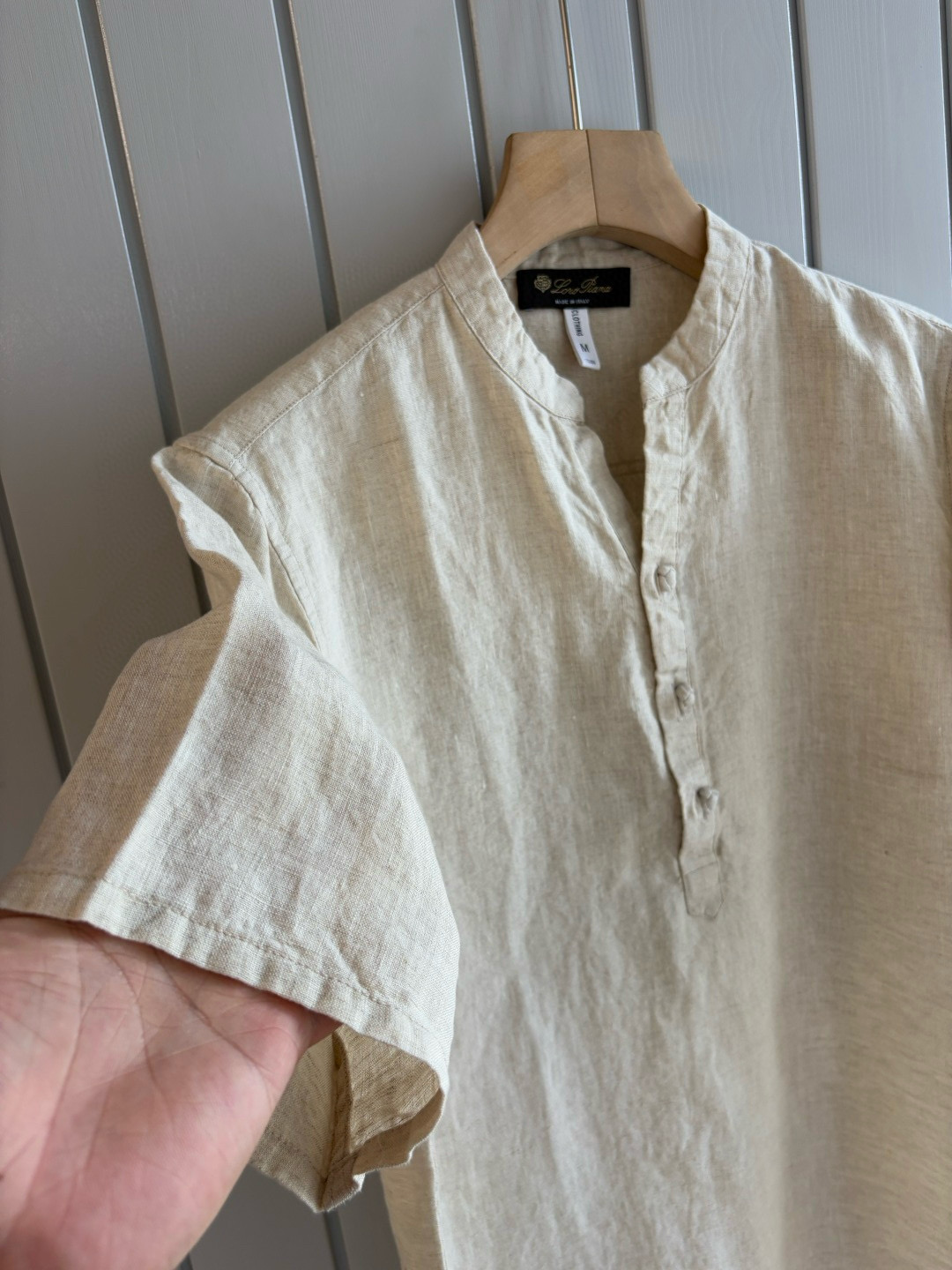 lP🆕20%亚麻男士短袖，男装界的天花板，这款翻领麻料衫短袖精准到每一针的细腻工艺，完全区别于普通面料裁