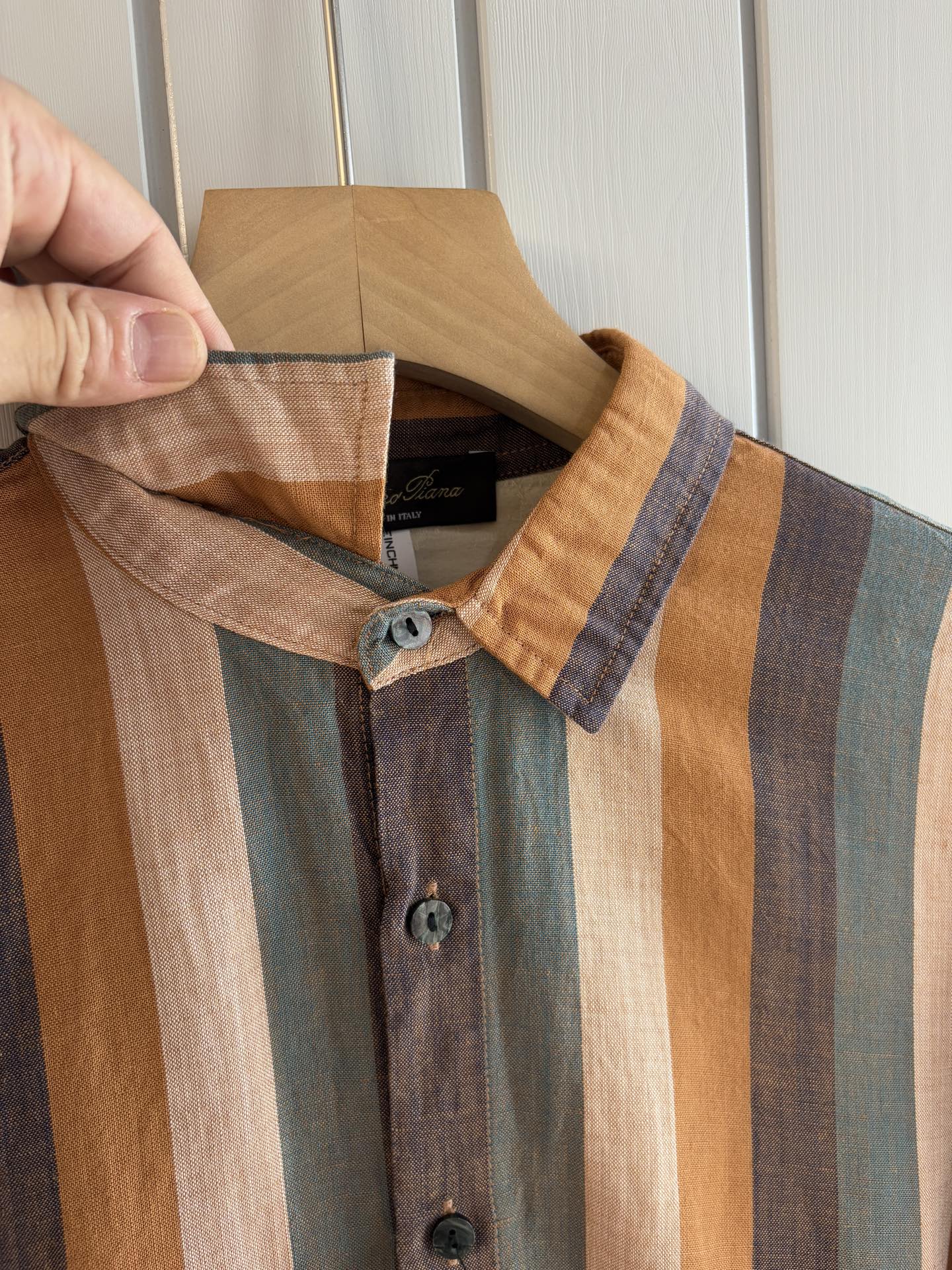 lP🆕 年秋季新款30%亚麻70%色织莱赛尔天丝亚麻休闲长袖衬衣，面料舒适透气&时尚百搭颜色：粉、灰、黄