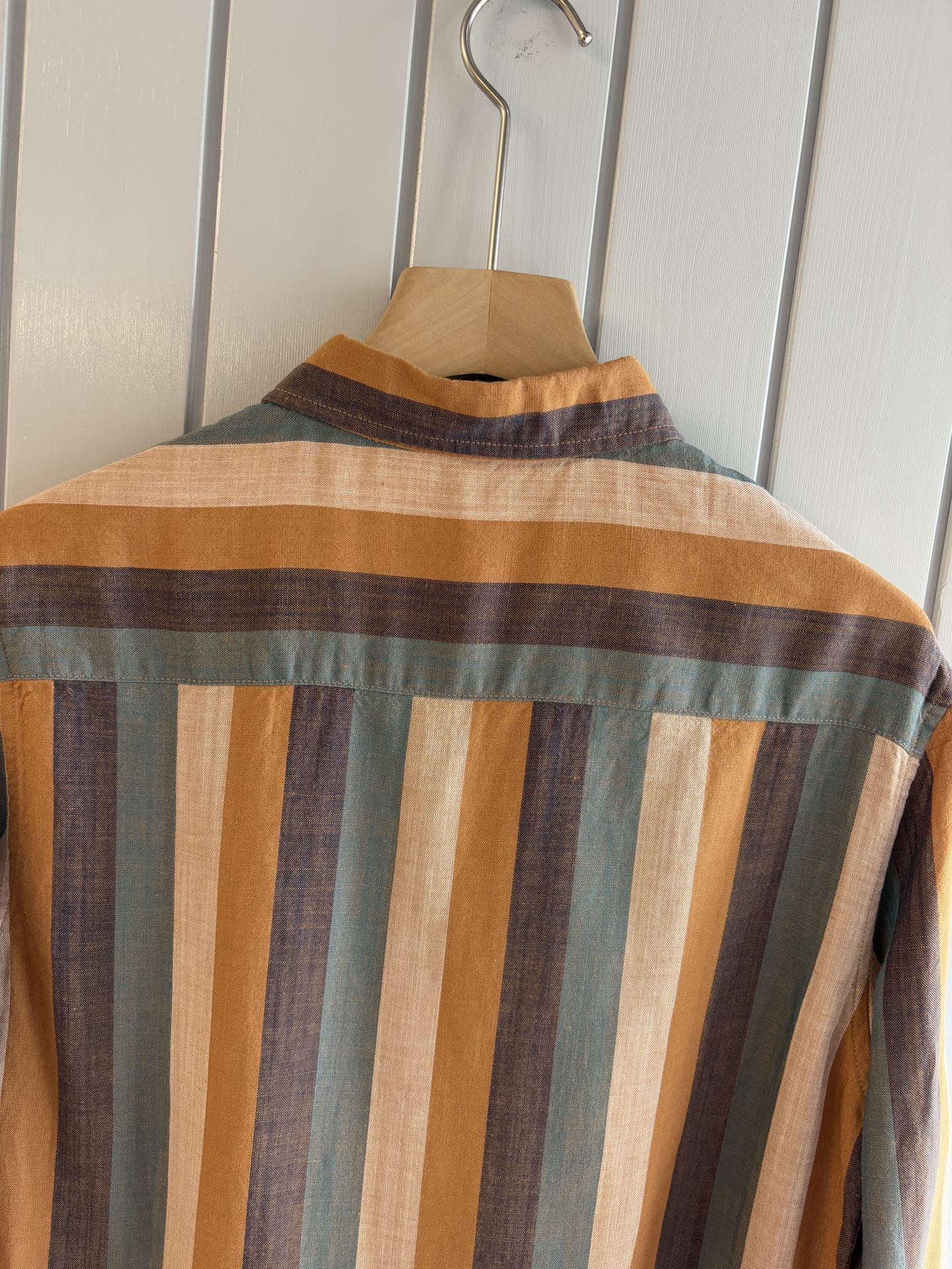 lP🆕 年秋季新款30%亚麻70%色织莱赛尔天丝亚麻休闲长袖衬衣，面料舒适透气&时尚百搭颜色：粉、灰、黄