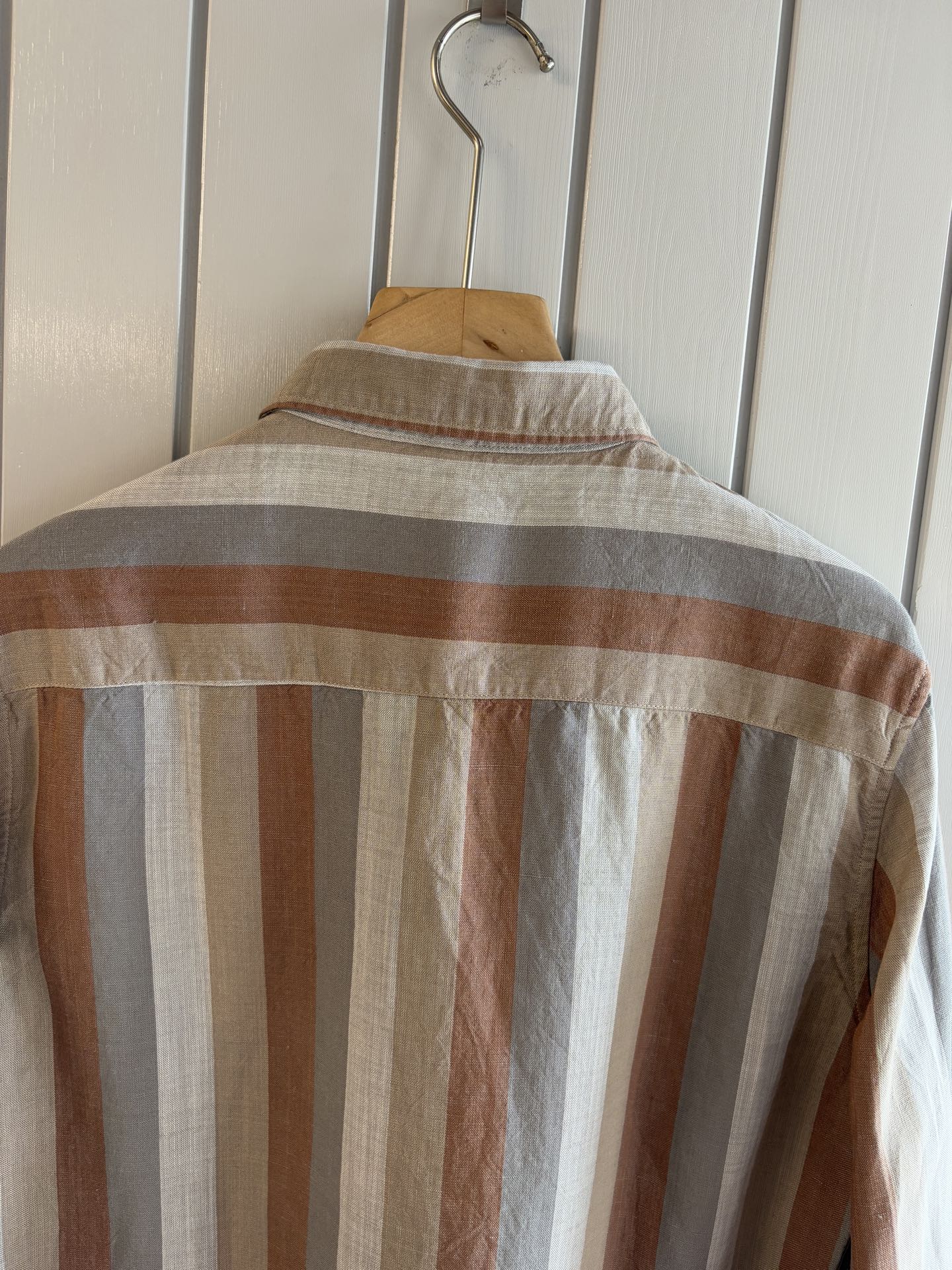 lP🆕 年秋季新款30%亚麻70%色织莱赛尔天丝亚麻休闲长袖衬衣，面料舒适透气&时尚百搭颜色：粉、灰、黄