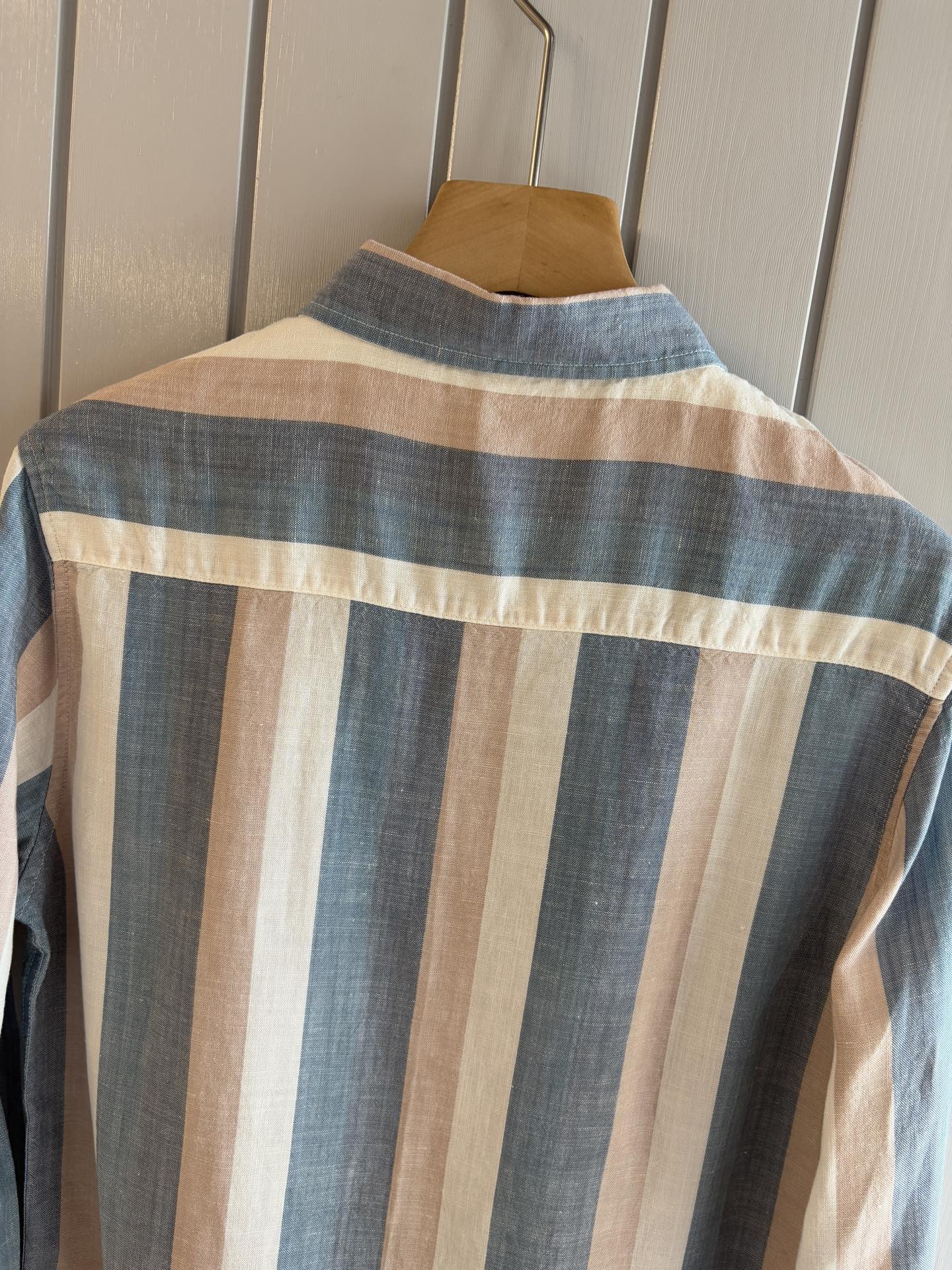 lP🆕 年秋季新款30%亚麻70%色织莱赛尔天丝亚麻休闲长袖衬衣，面料舒适透气&时尚百搭颜色：粉、灰、黄