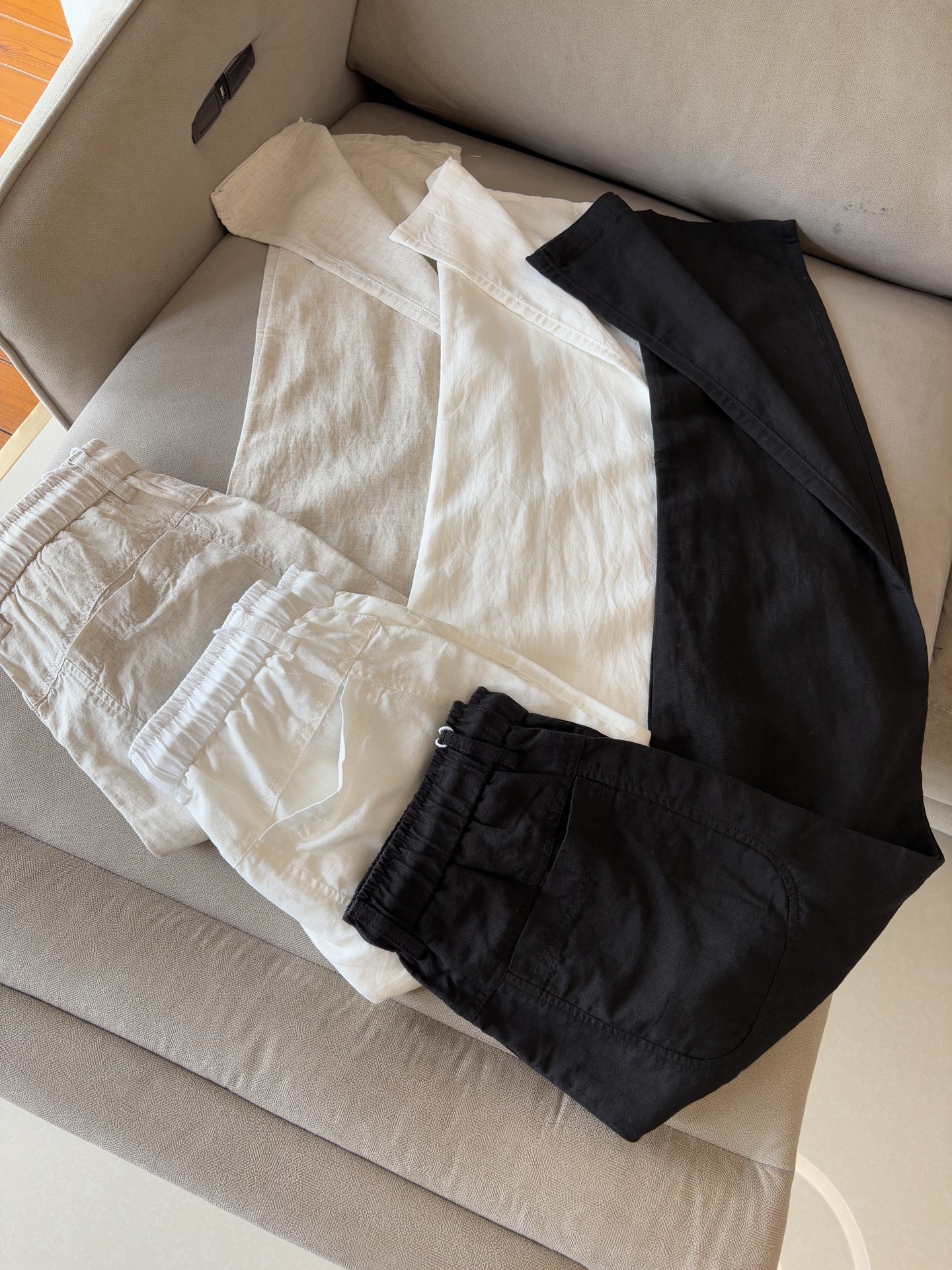 NO:452919,Lp summer new style Laiser Tennis linen simple versatile thin breathable straight casual trousers, soft, comfortable and breathable & casual versatile color white, original erotic color, black Size M-3xL, loro piana, alexander wang19860909Lp年夏季新款莱赛尔天丝亚麻简约百搭薄款透气直筒休闲长裤,面料柔软舒适透气&休闲百搭 颜色白色、原麻色、黑色 尺码M-3xL,,loro piana,alexander wang,Men's clothing