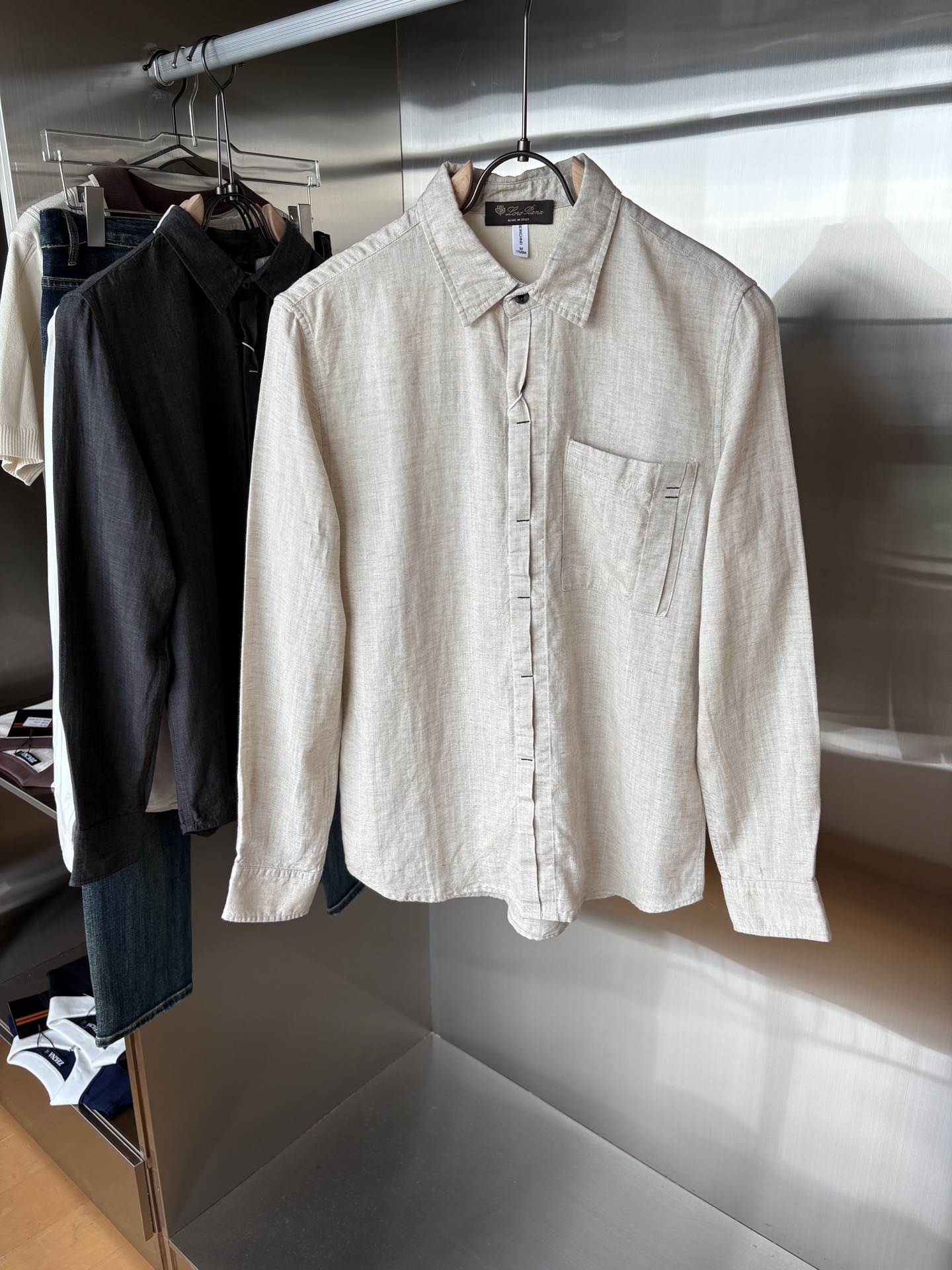 NO:485056,New L-year autumn Laiser linen casual long-sleeved shirt, comfortable and breathable fabric & fashionable and versatile color Gray, white, original hemp color Size M-3XL, loro piano, alexander wang19860909L年秋季新款莱赛尔亚麻休闲长袖衬衣,面料舒适透气&时尚百搭 颜色灰色、白色、原麻色 尺码M-3XL,,loro piana,alexander wang,Men's clothing