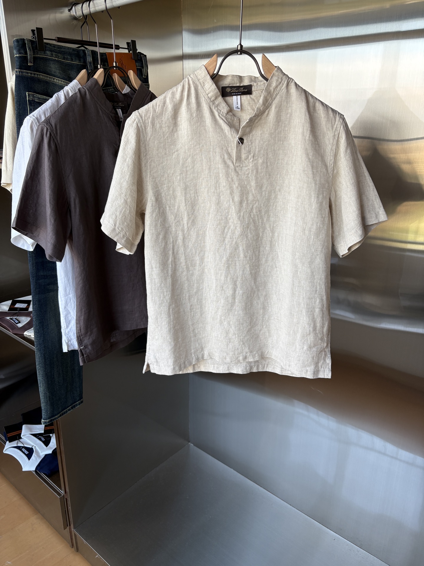 NO:478352,LP New pure linen simple versatile pullover casual shirt, comfortable and breathable fabric & fashionable versatile color white, original titanium color, carbon gray Size M-3XL, loro piana, alexander wang19860909LP 年夏季新款纯亚麻简约百搭套头休闲衬衣,面料舒适透气&时尚百搭 颜色白色、原麻色、碳灰色 尺码M-3XL,,loro piana,alexander wang,Men's clothing