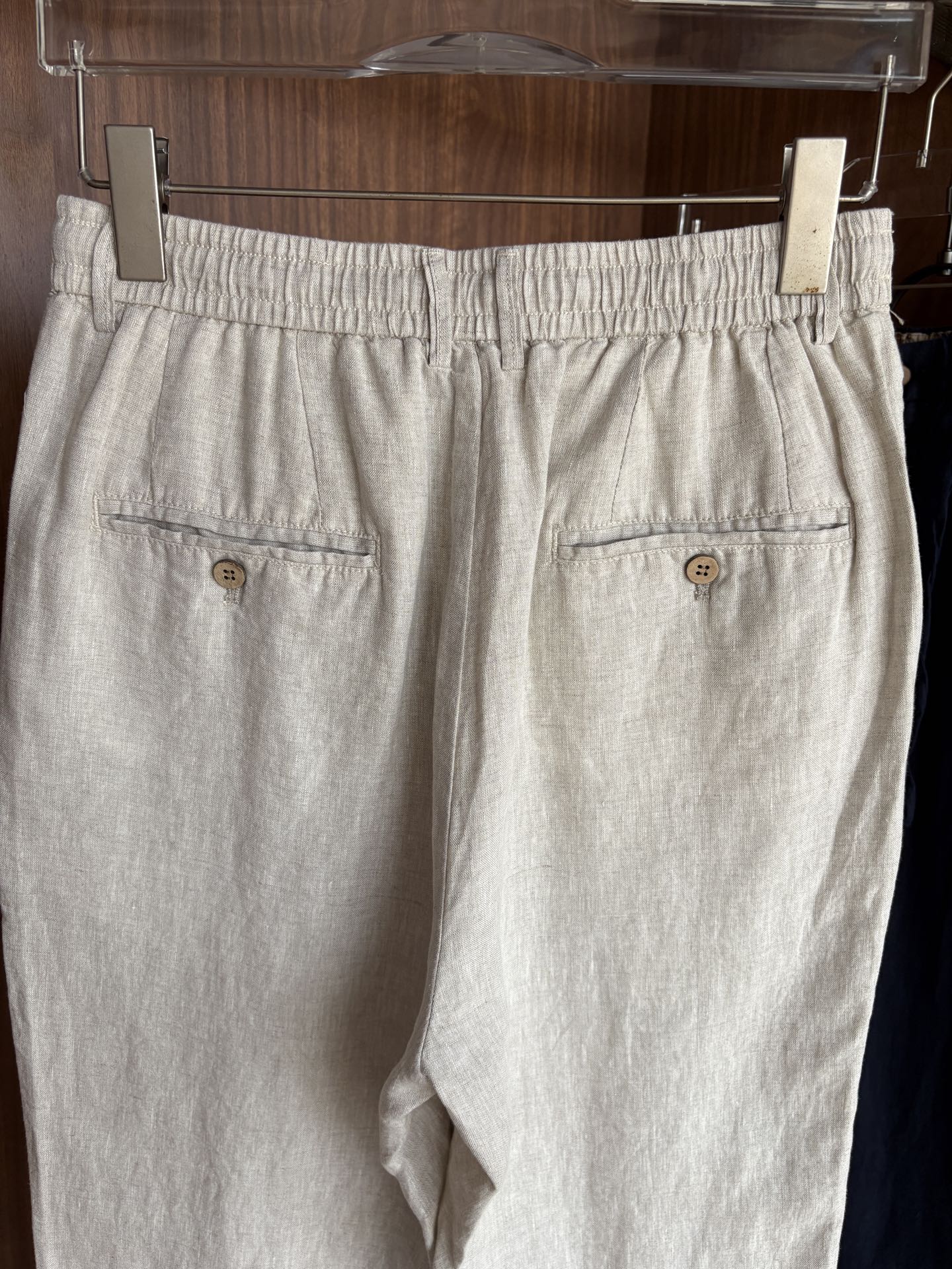 L、P春夏刺绣标识100 ％全麻时尚休闲裤 裤子无节制的创造动感兼具吸引力🧲,完美着装让时尚商务休闲轻而