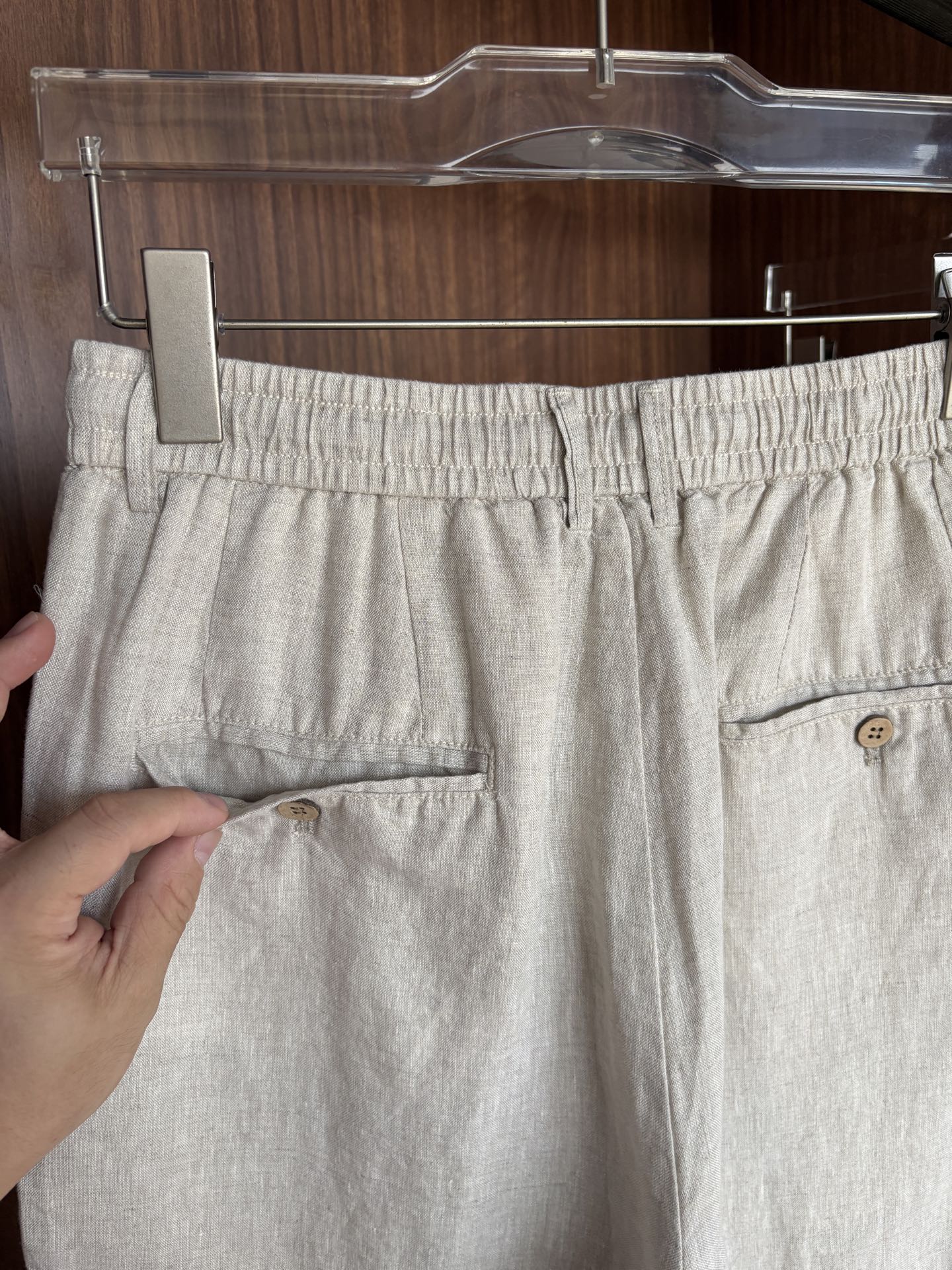 L、P春夏刺绣标识100 ％全麻时尚休闲裤 裤子无节制的创造动感兼具吸引力🧲,完美着装让时尚商务休闲轻而