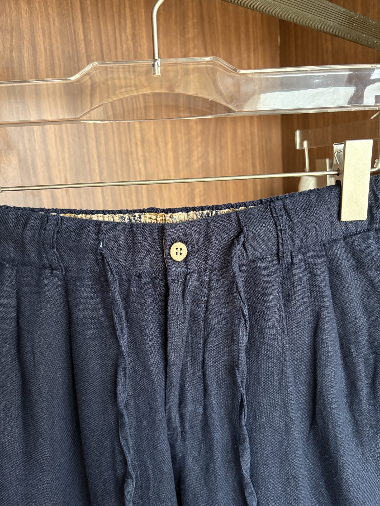 L、P春夏刺绣标识100 ％全麻时尚休闲裤 裤子无节制的创造动感兼具吸引力🧲,完美着装让时尚商务休闲轻而