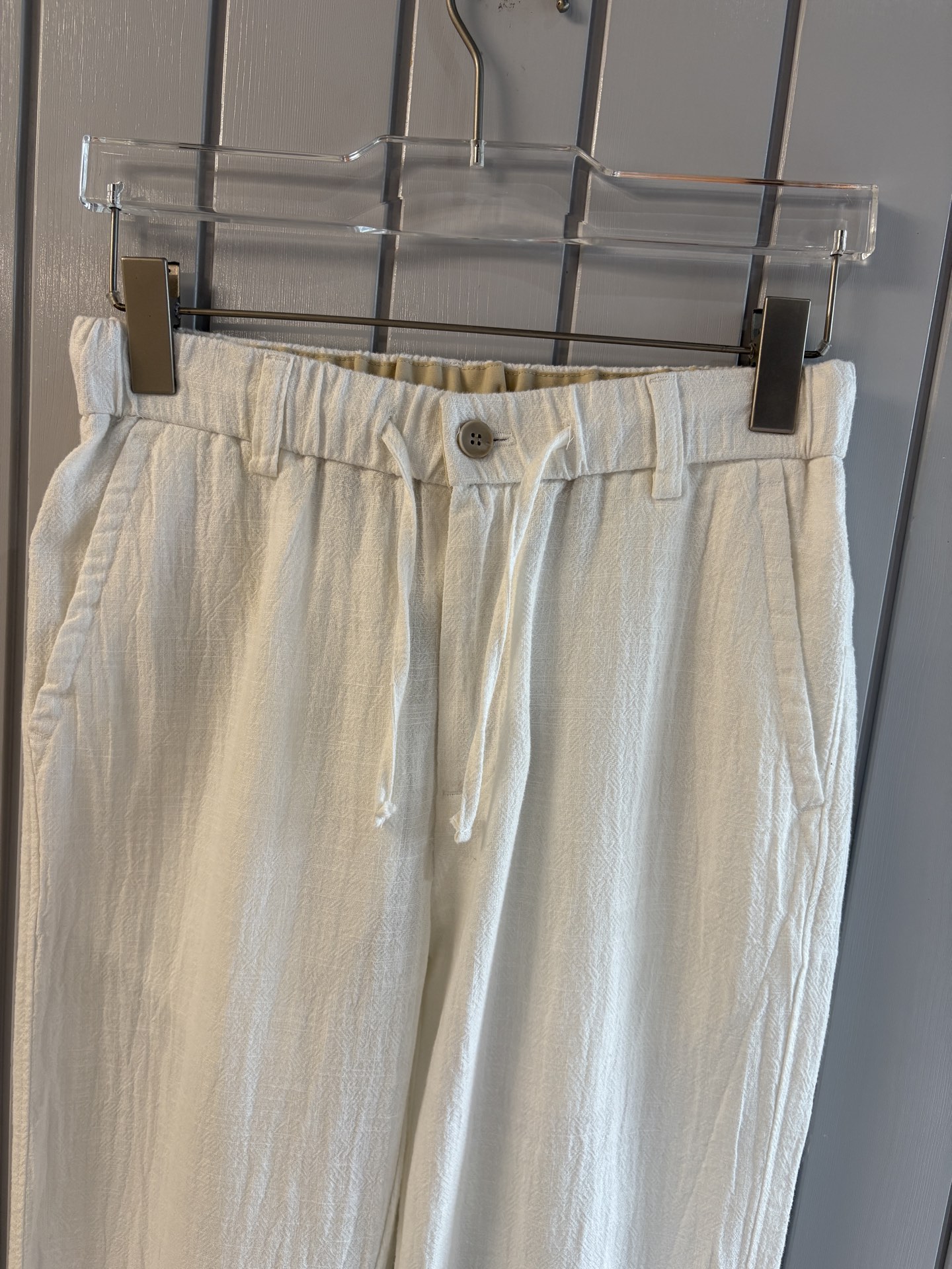 L2025年秋季新款70%苎麻30%棉简约百搭薄款透气直筒休闲长裤👖，面料柔软舒适透气&休闲百搭
尺码：