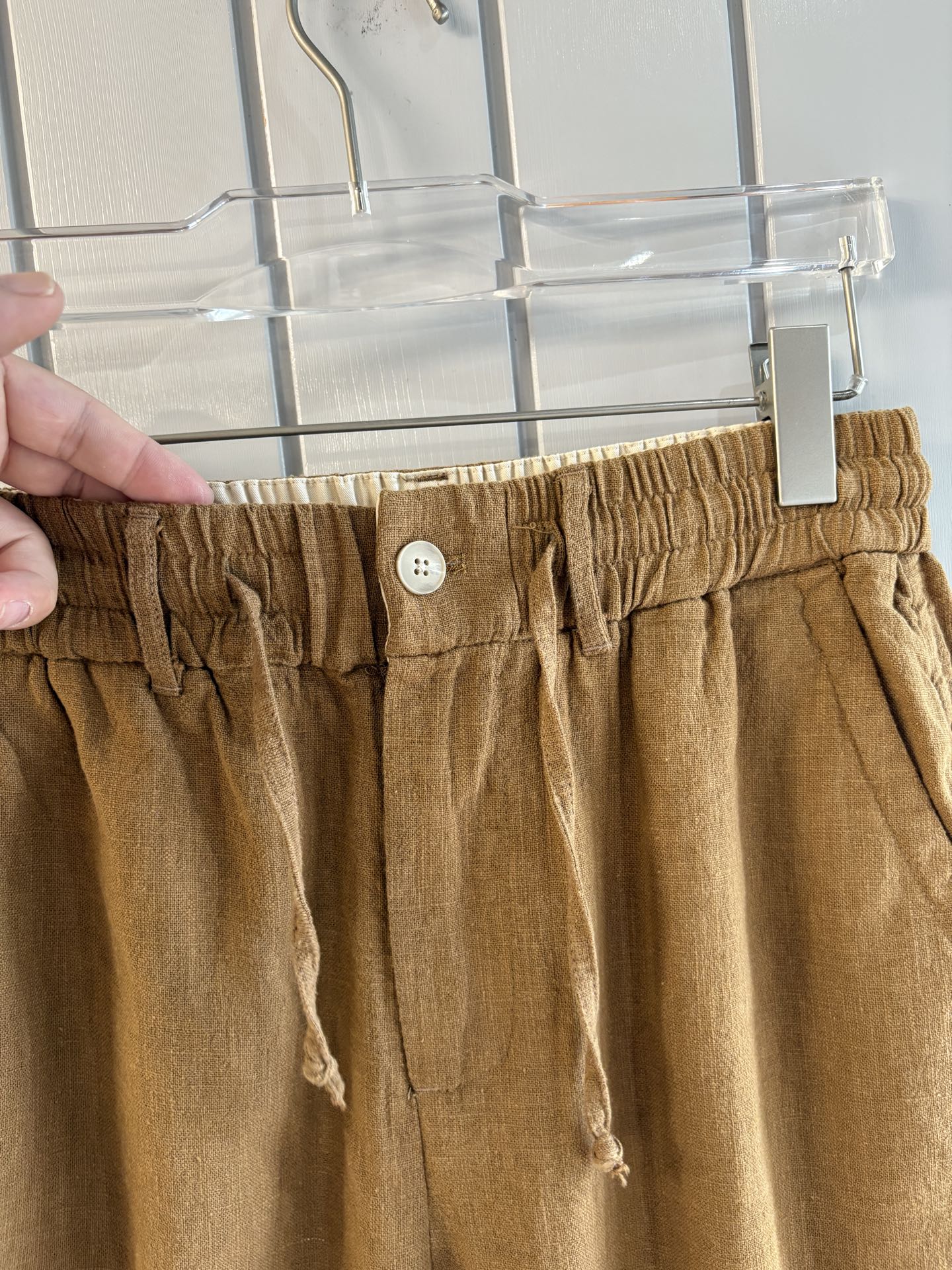 L2025年秋季新款70%苎麻30%棉简约百搭薄款透气直筒休闲长裤👖，面料柔软舒适透气&休闲百搭
尺码：