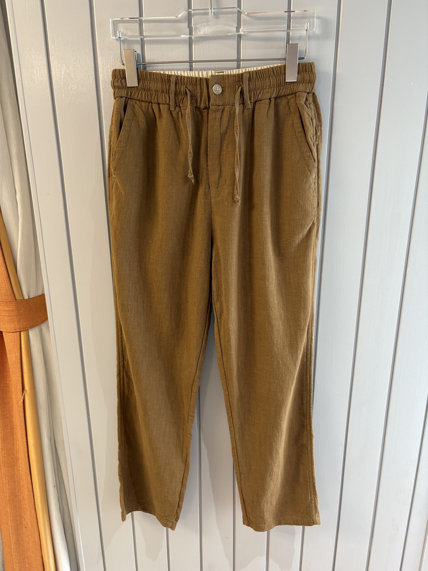 L2025年秋季新款70%苎麻30%棉简约百搭薄款透气直筒休闲长裤👖，面料柔软舒适透气&休闲百搭
尺码：