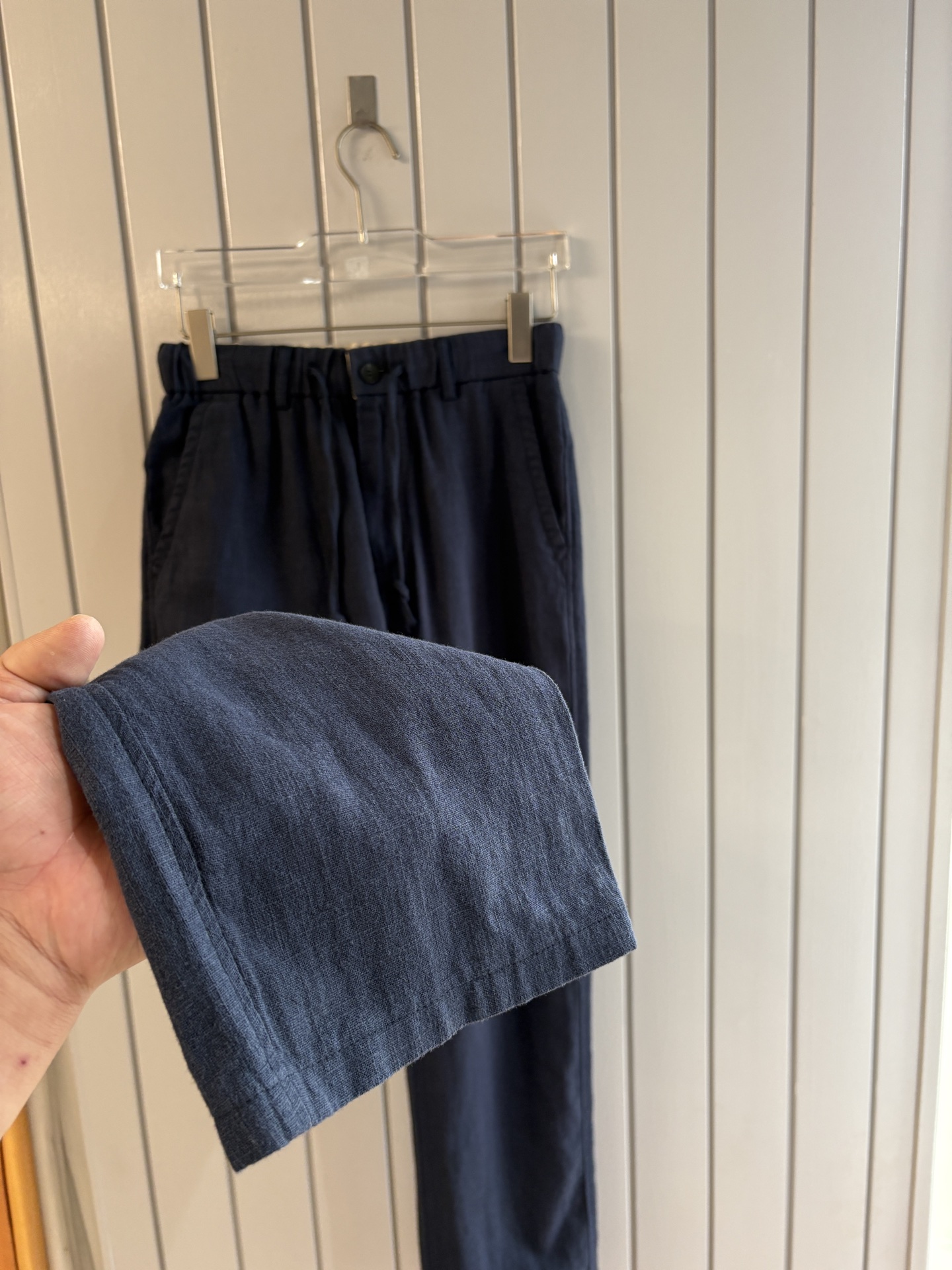 L2025年秋季新款70%苎麻30%棉简约百搭薄款透气直筒休闲长裤👖，面料柔软舒适透气&休闲百搭
尺码：