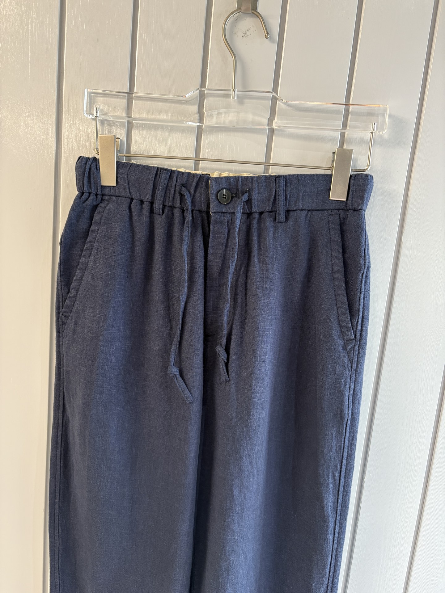 L2025年秋季新款70%苎麻30%棉简约百搭薄款透气直筒休闲长裤👖，面料柔软舒适透气&休闲百搭
尺码：