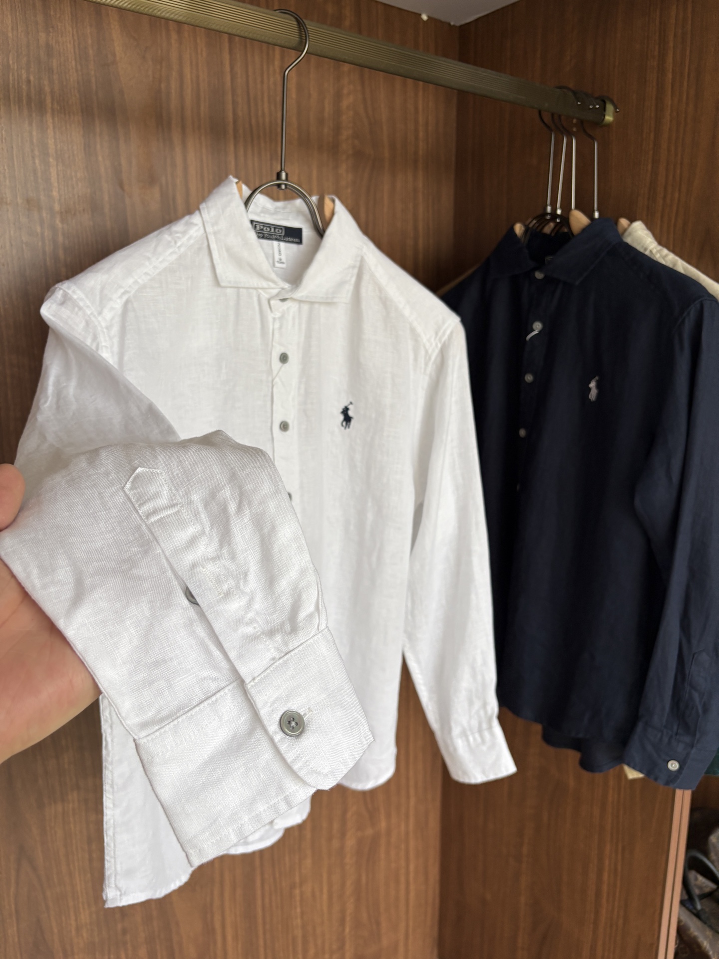 拉夫劳伦2025年夏季新款100%纯亚麻简约百搭休闲衬衣，面料舒适透气&时尚百搭颜色：白色、原麻色、卡其