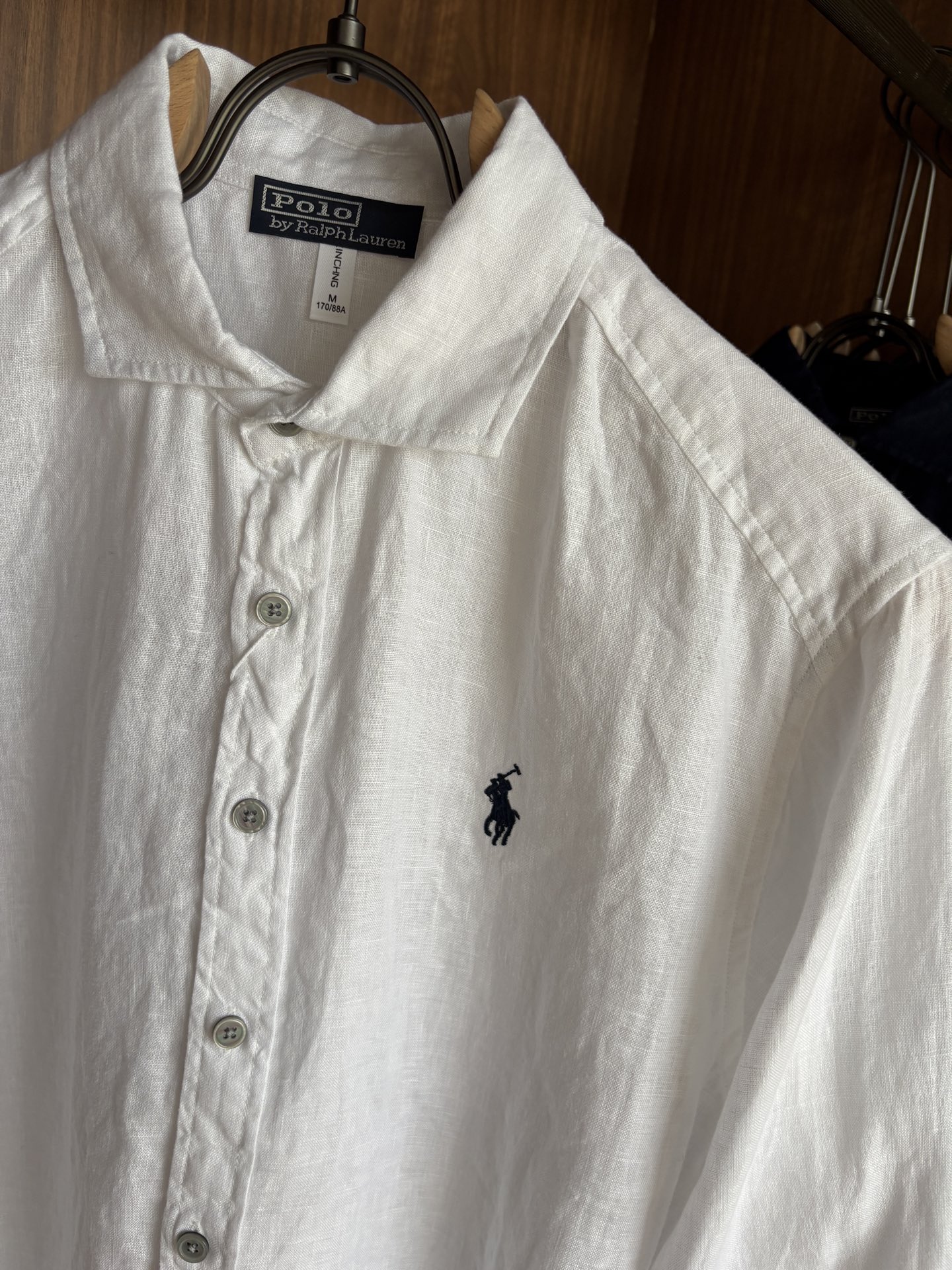 拉夫劳伦2025年夏季新款100%纯亚麻简约百搭休闲衬衣，面料舒适透气&时尚百搭颜色：白色、原麻色、卡其