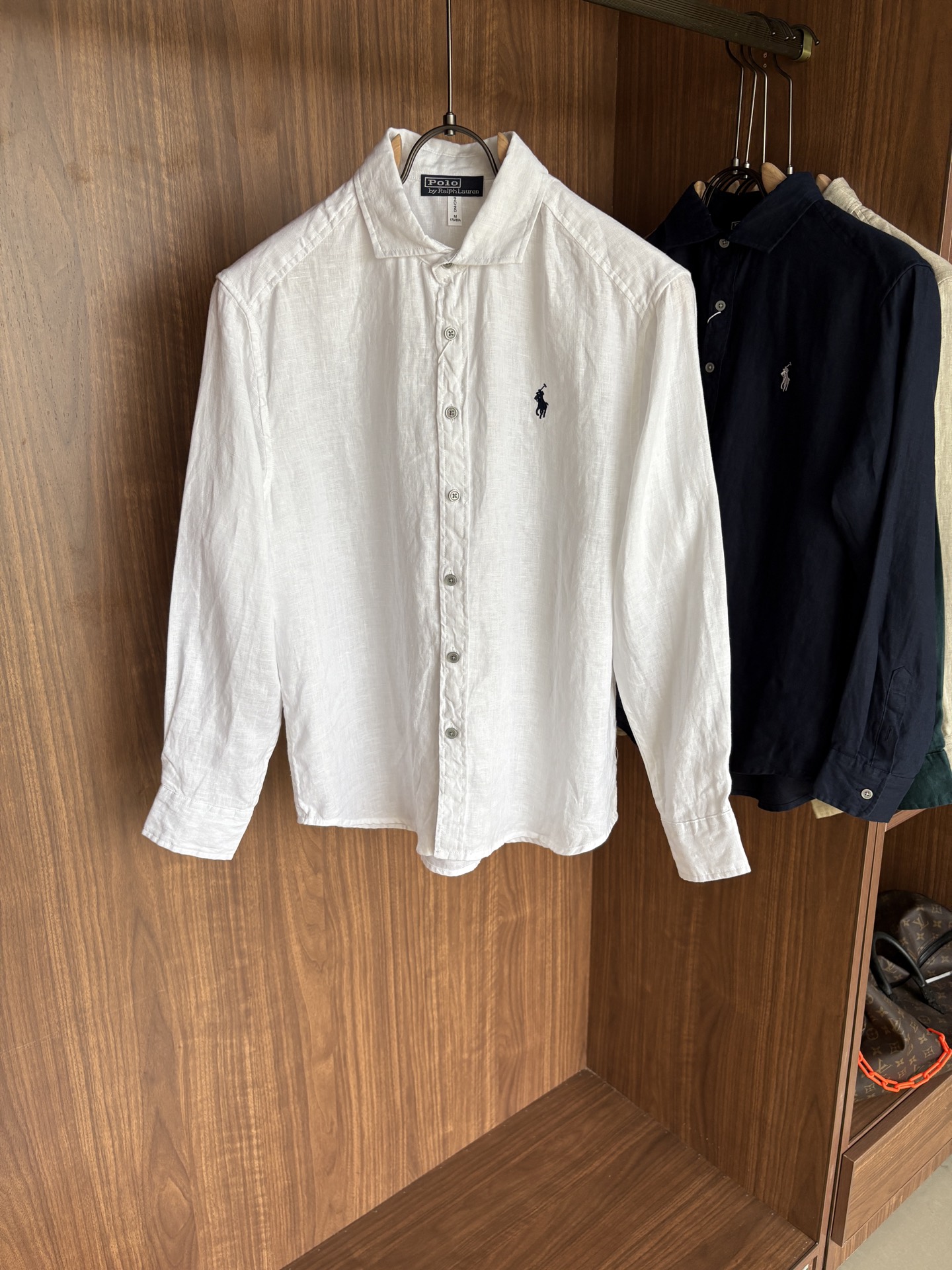 拉夫劳伦2025年夏季新款100%纯亚麻简约百搭休闲衬衣，面料舒适透气&时尚百搭颜色：白色、原麻色、卡其