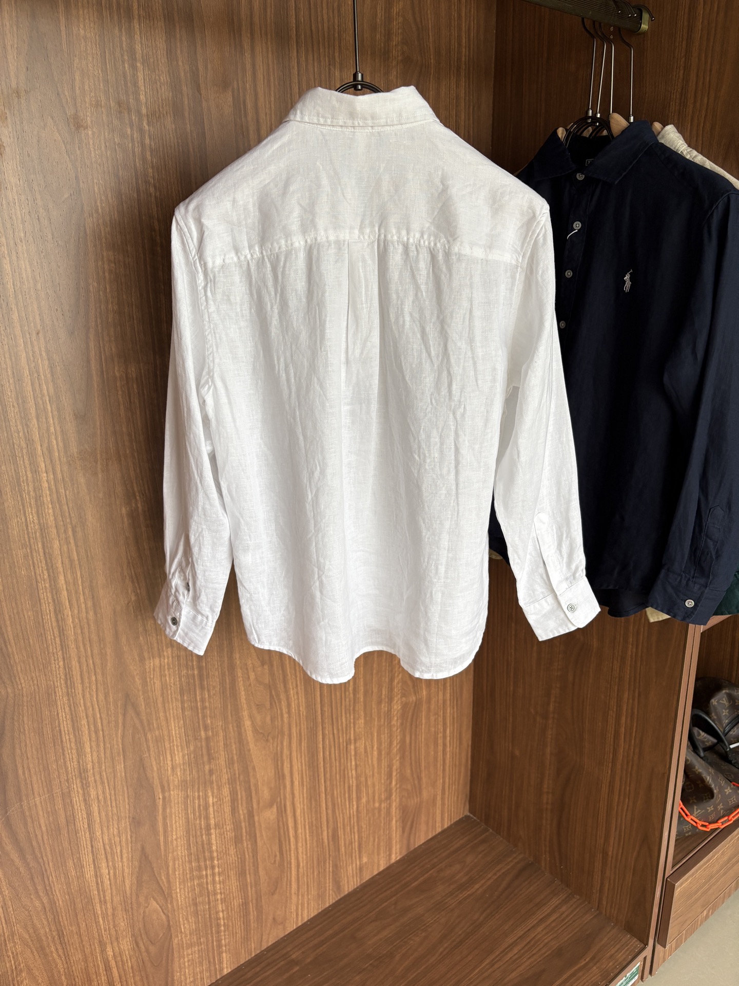 拉夫劳伦2025年夏季新款100%纯亚麻简约百搭休闲衬衣，面料舒适透气&时尚百搭颜色：白色、原麻色、卡其