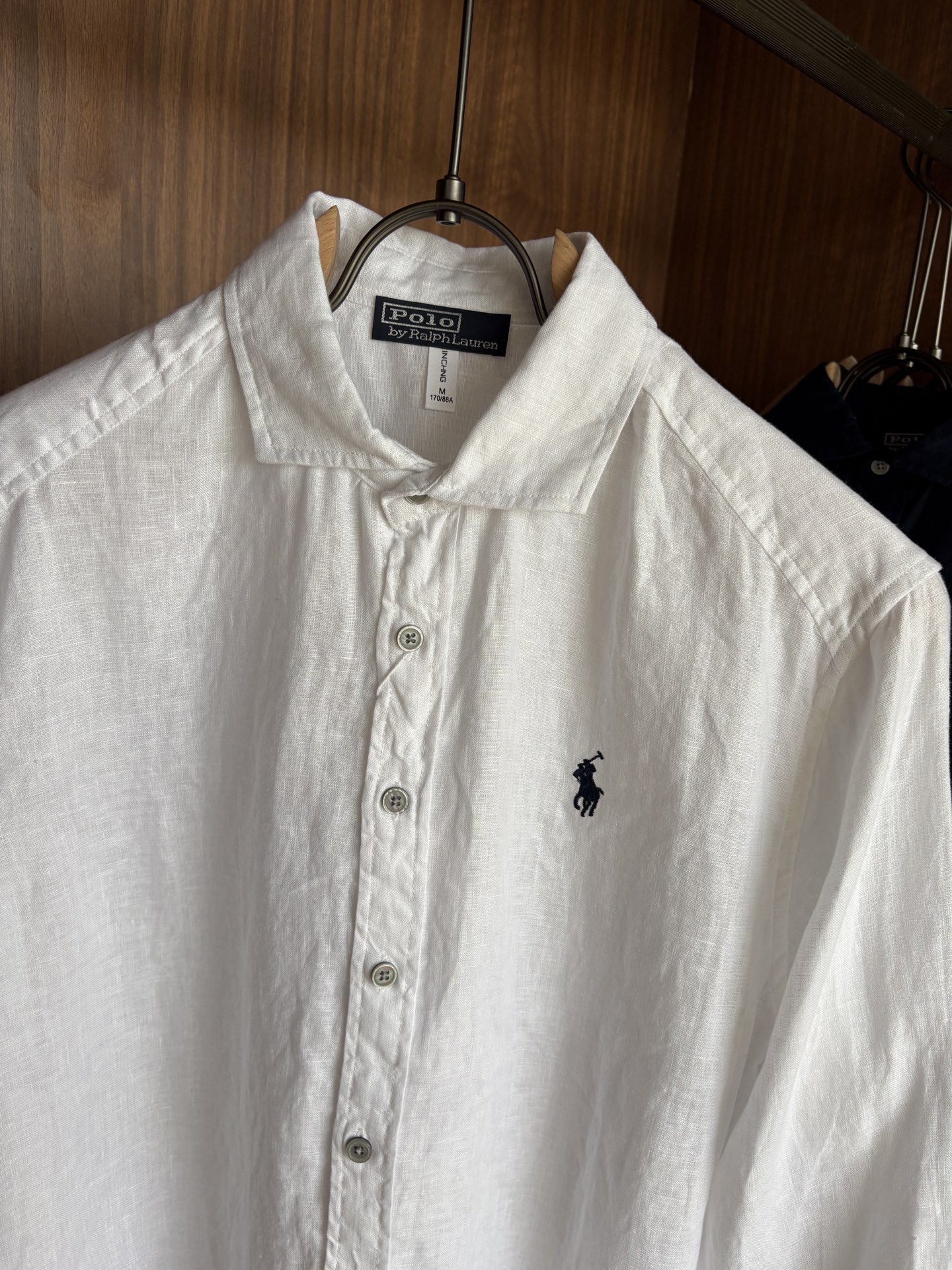 拉夫劳伦2025年夏季新款100%纯亚麻简约百搭休闲衬衣，面料舒适透气&时尚百搭颜色：白色、原麻色、卡其