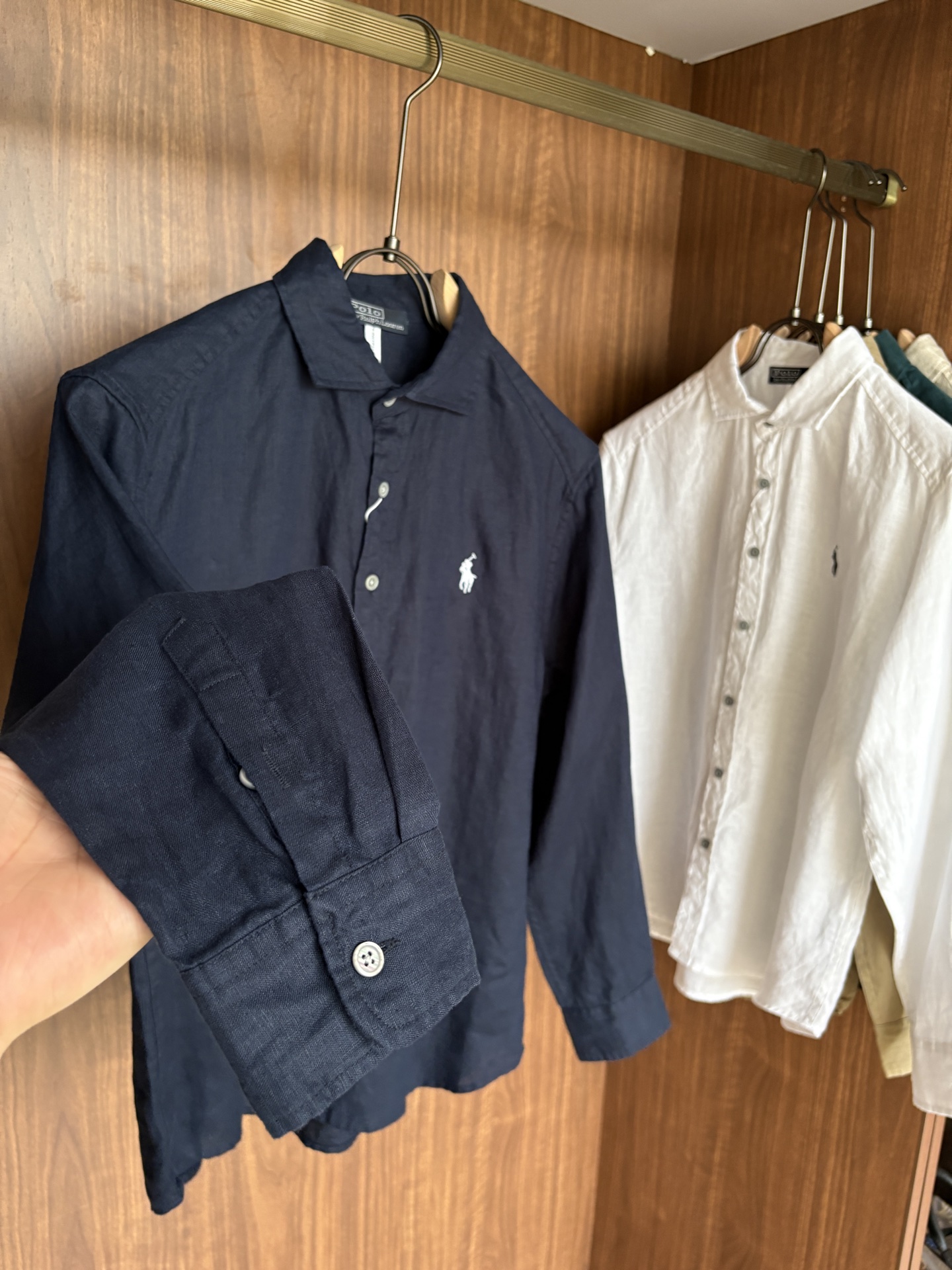 拉夫劳伦2025年夏季新款100%纯亚麻简约百搭休闲衬衣，面料舒适透气&时尚百搭颜色：白色、原麻色、卡其