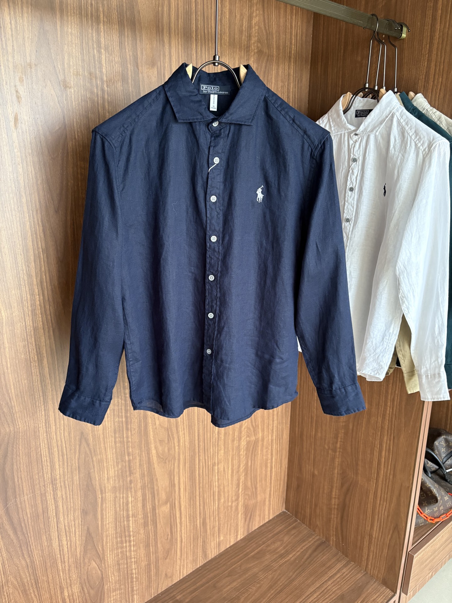 拉夫劳伦2025年夏季新款100%纯亚麻简约百搭休闲衬衣，面料舒适透气&时尚百搭颜色：白色、原麻色、卡其