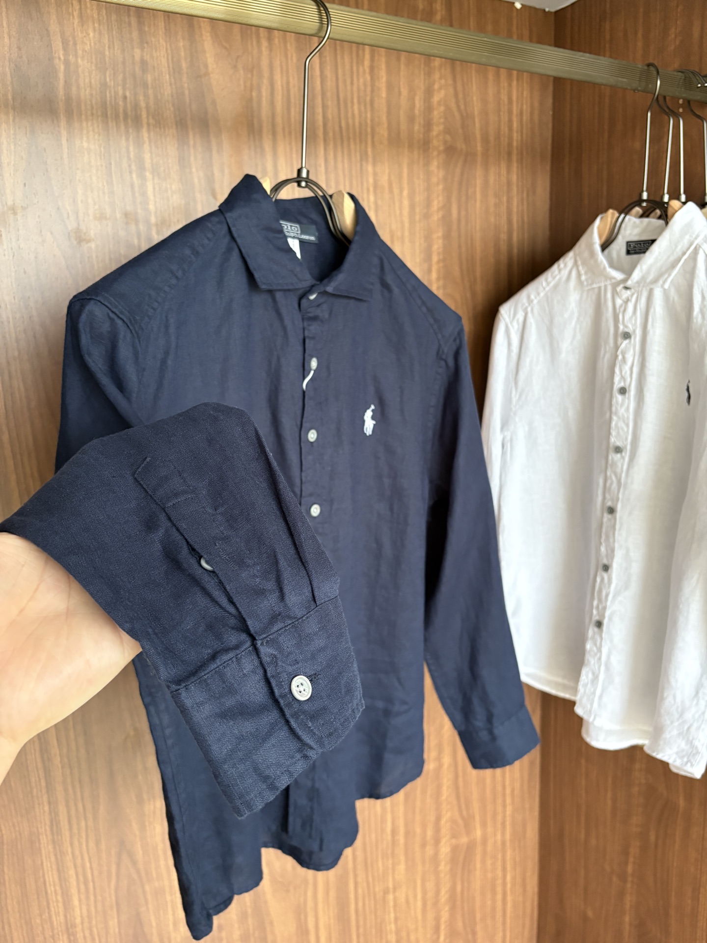 拉夫劳伦2025年夏季新款100%纯亚麻简约百搭休闲衬衣，面料舒适透气&时尚百搭颜色：白色、原麻色、卡其