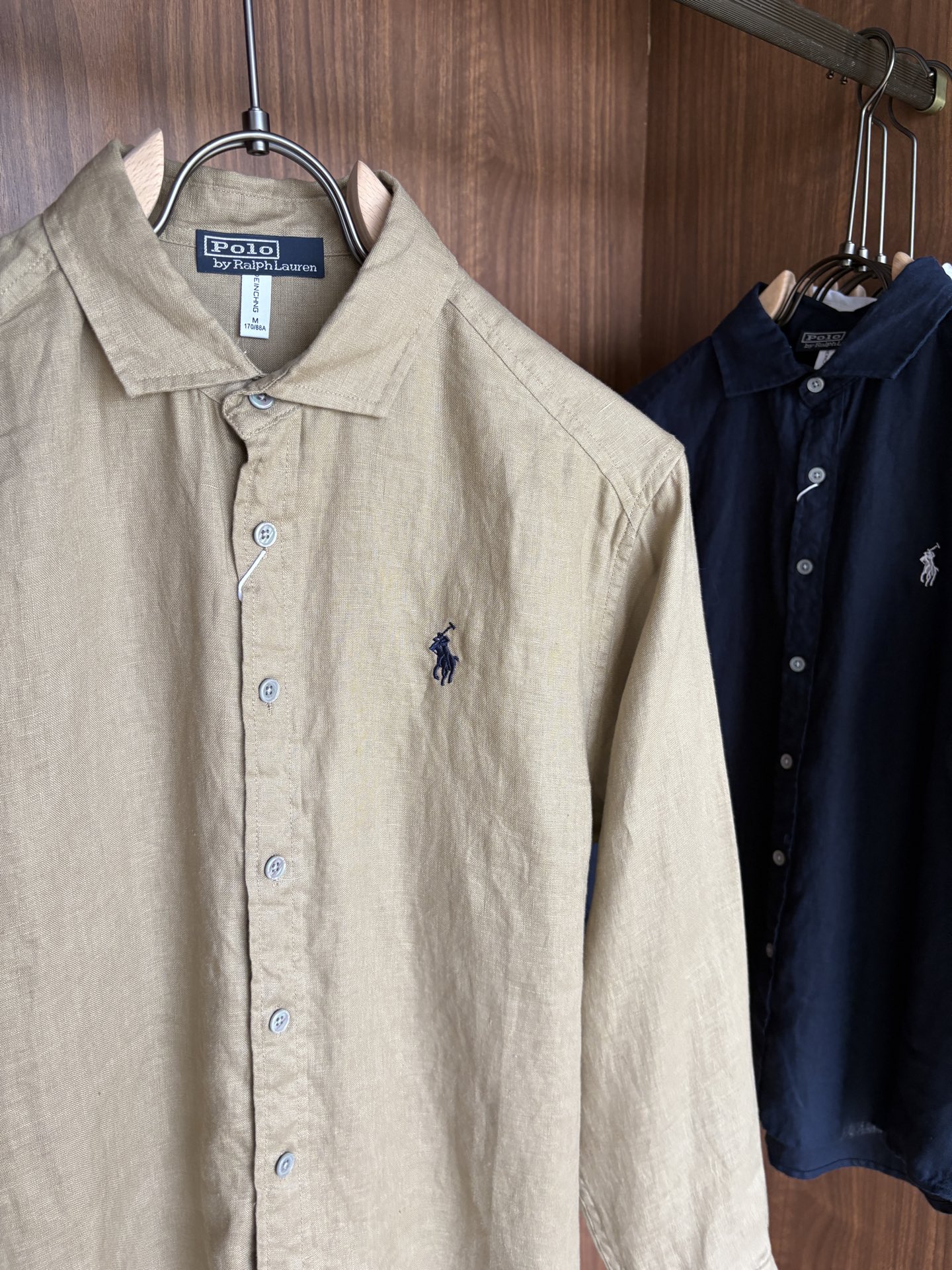 拉夫劳伦2025年夏季新款100%纯亚麻简约百搭休闲衬衣，面料舒适透气&时尚百搭颜色：白色、原麻色、卡其