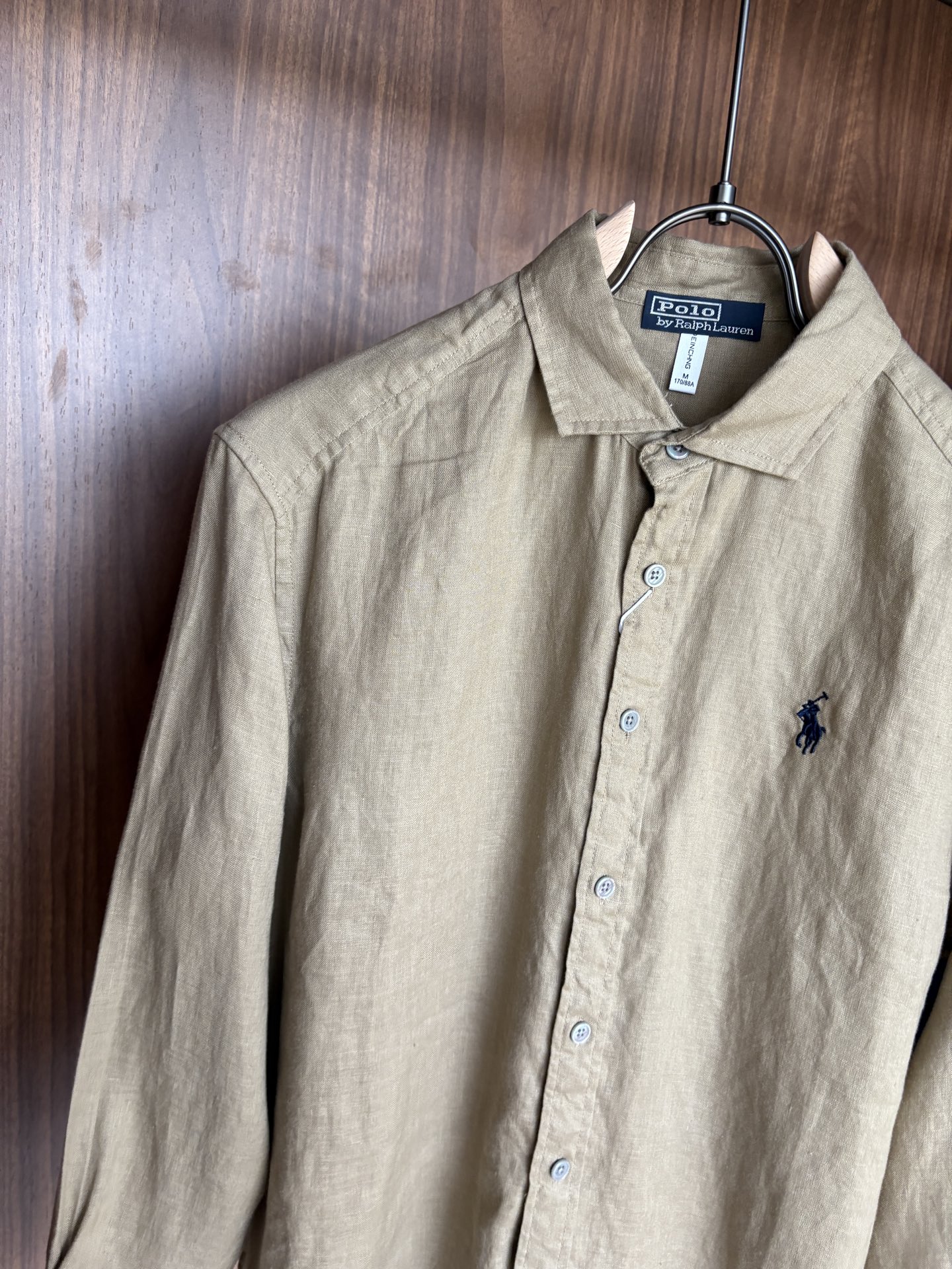 拉夫劳伦2025年夏季新款100%纯亚麻简约百搭休闲衬衣，面料舒适透气&时尚百搭颜色：白色、原麻色、卡其