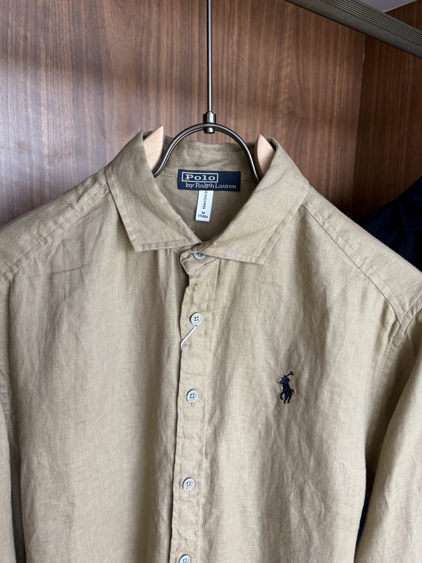 拉夫劳伦2025年夏季新款100%纯亚麻简约百搭休闲衬衣，面料舒适透气&时尚百搭颜色：白色、原麻色、卡其