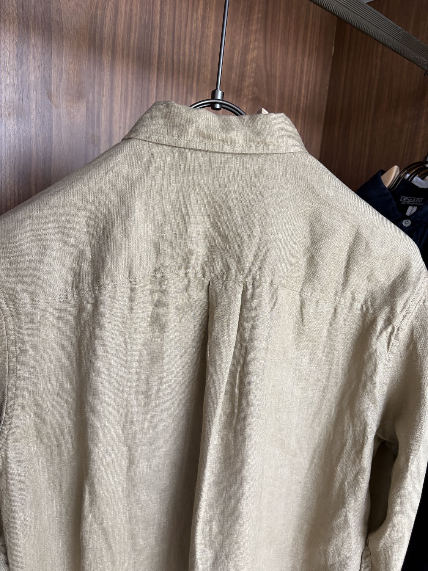 拉夫劳伦2025年夏季新款100%纯亚麻简约百搭休闲衬衣，面料舒适透气&时尚百搭颜色：白色、原麻色、卡其