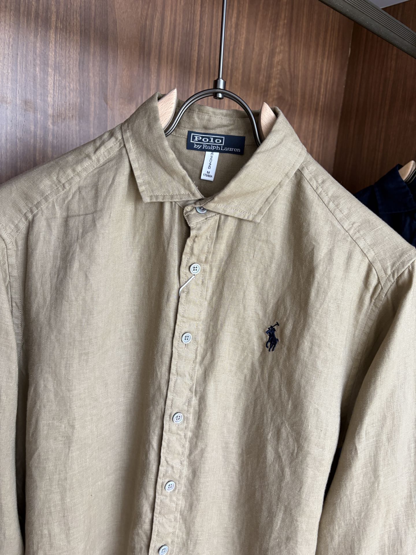 拉夫劳伦2025年夏季新款100%纯亚麻简约百搭休闲衬衣，面料舒适透气&时尚百搭颜色：白色、原麻色、卡其